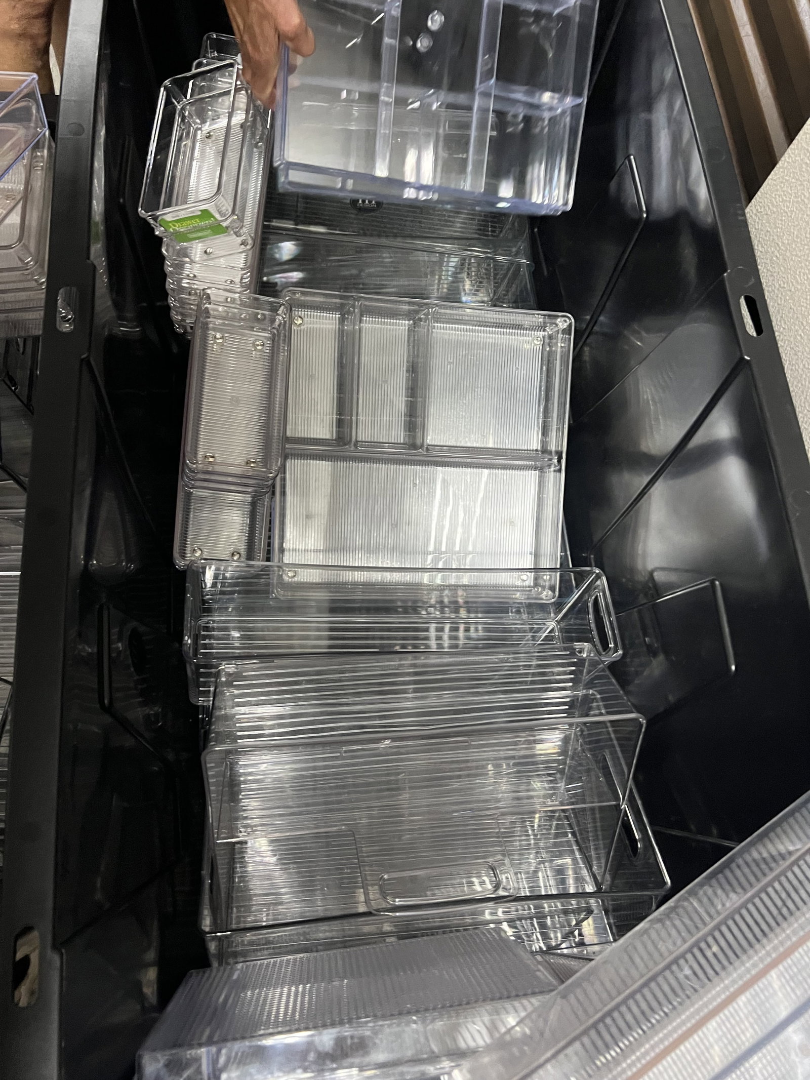 (2) Huge Bins full of Clear Plastic Organizers - 7