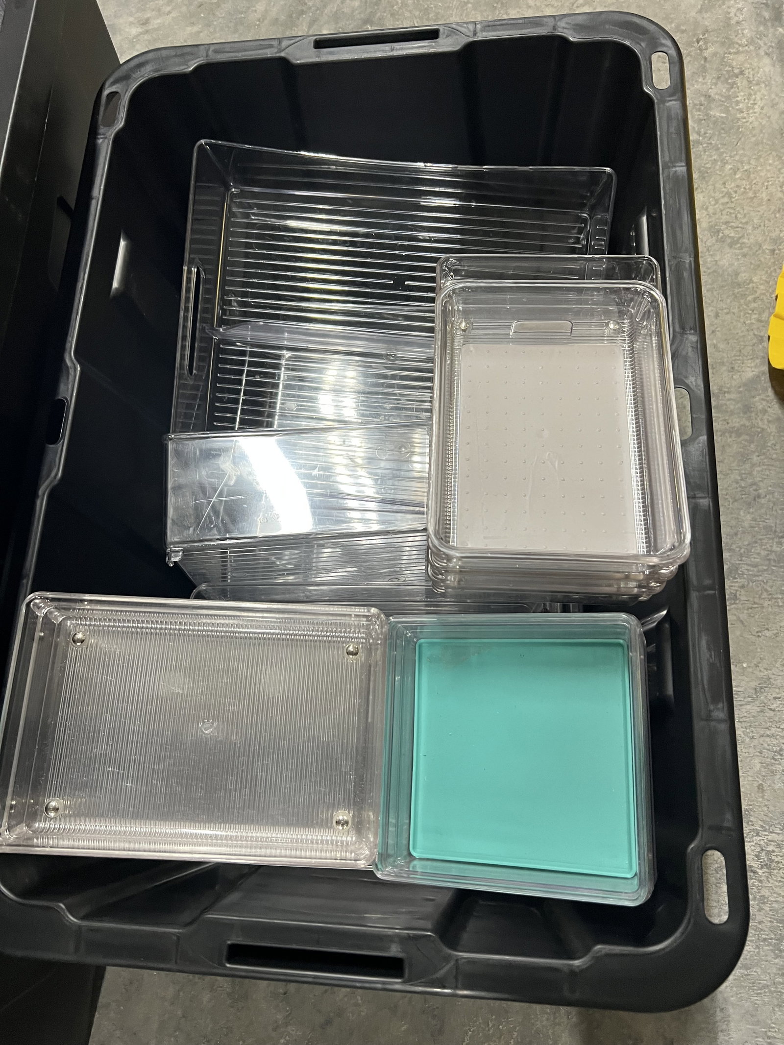 (2) Huge Bins full of Clear Plastic Organizers - 8