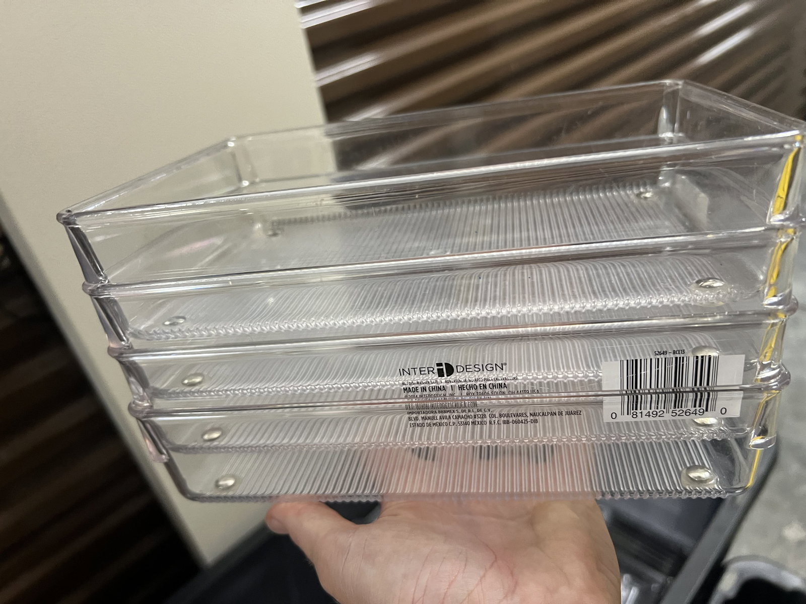 (2) Huge Bins full of Clear Plastic Organizers - 9