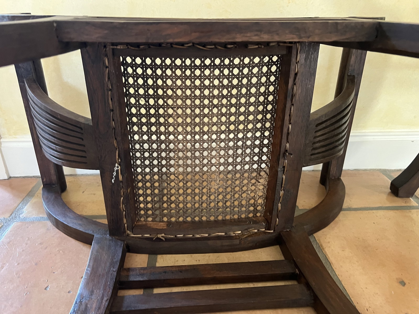 Pair of Indonesian Wood and Cane Stools - 11