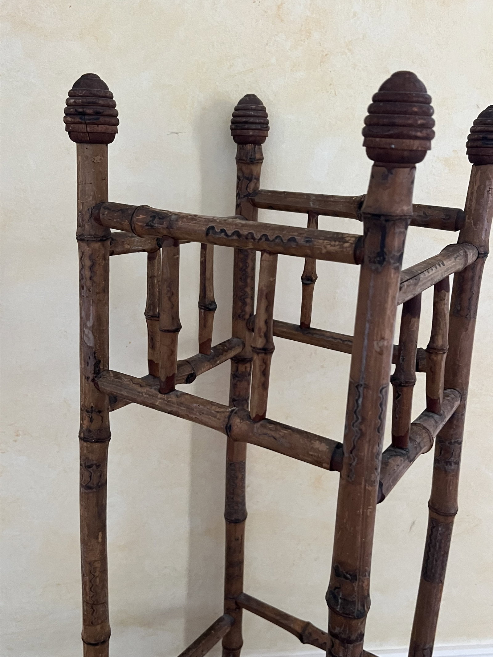Antique Bamboo Umbrella Stand - 3
