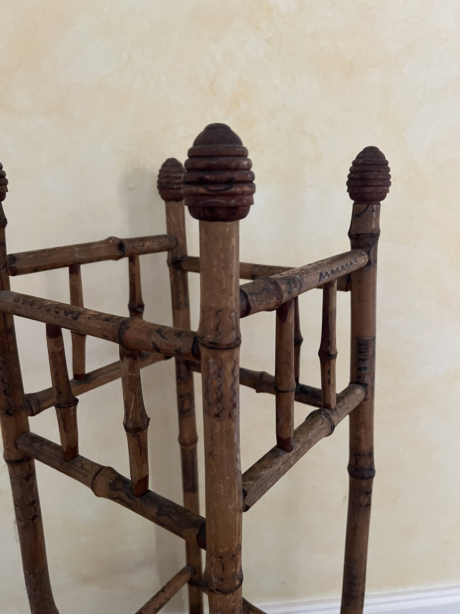 Antique Bamboo Umbrella Stand - 8
