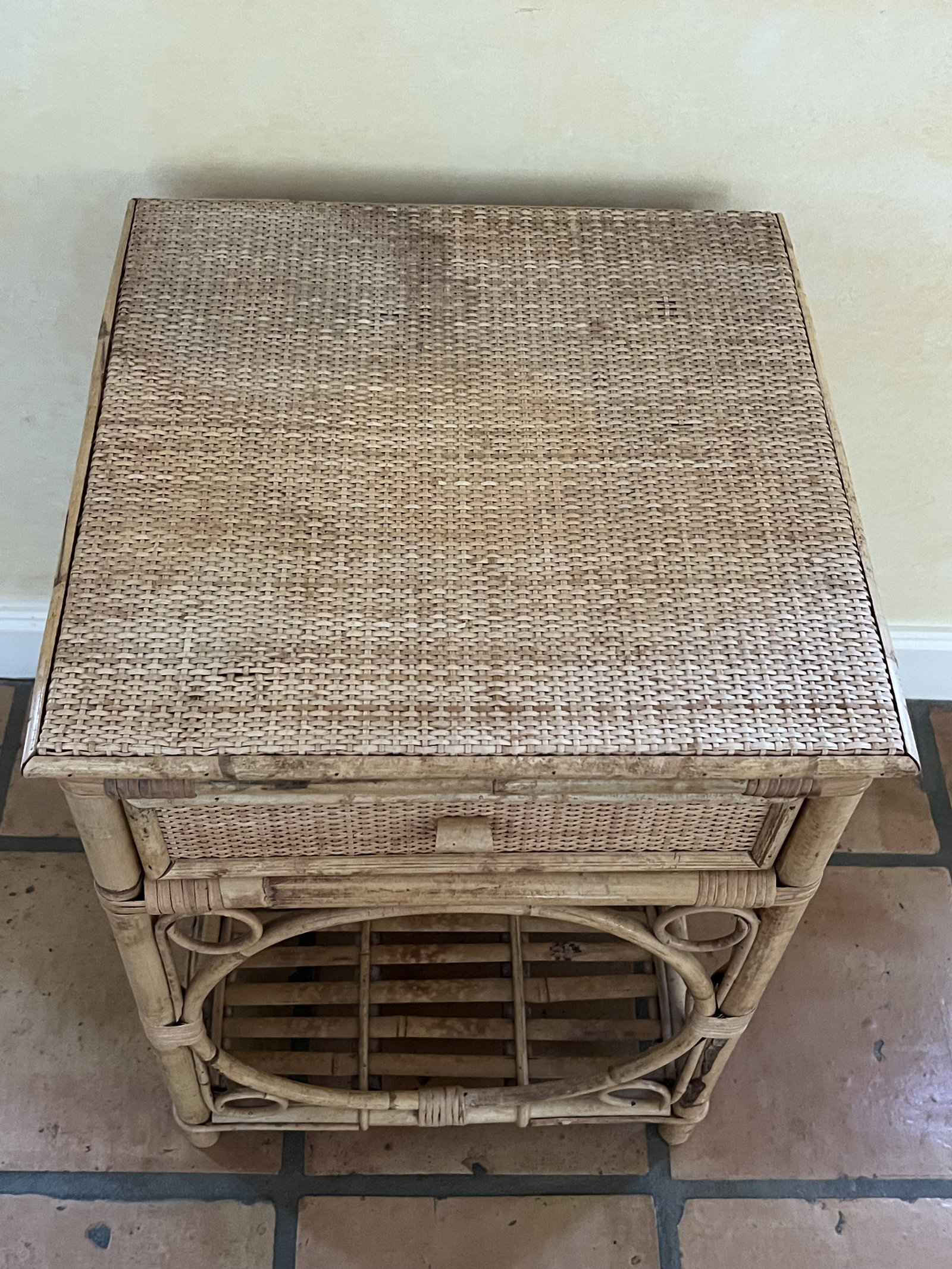 Bamboo Rattan Nightstand - 2