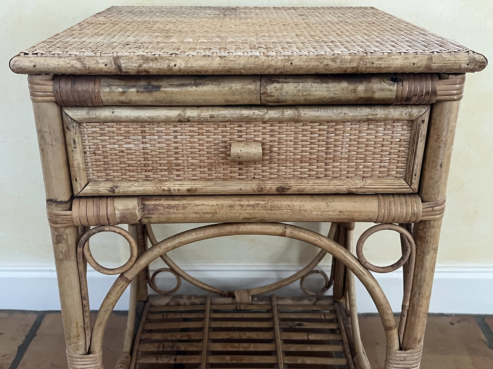 Bamboo Rattan Nightstand - 3