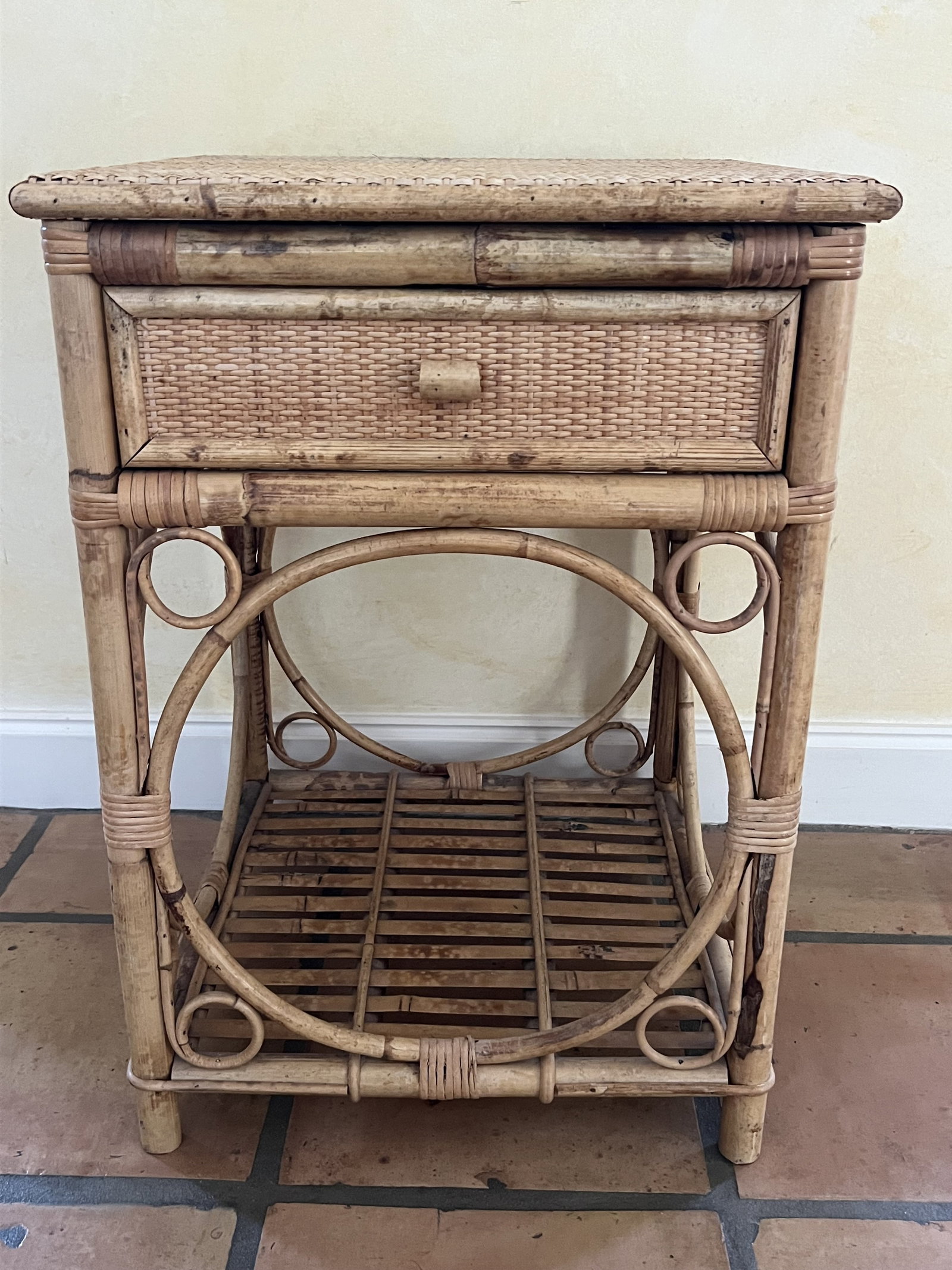 Bamboo Rattan Nightstand - 4