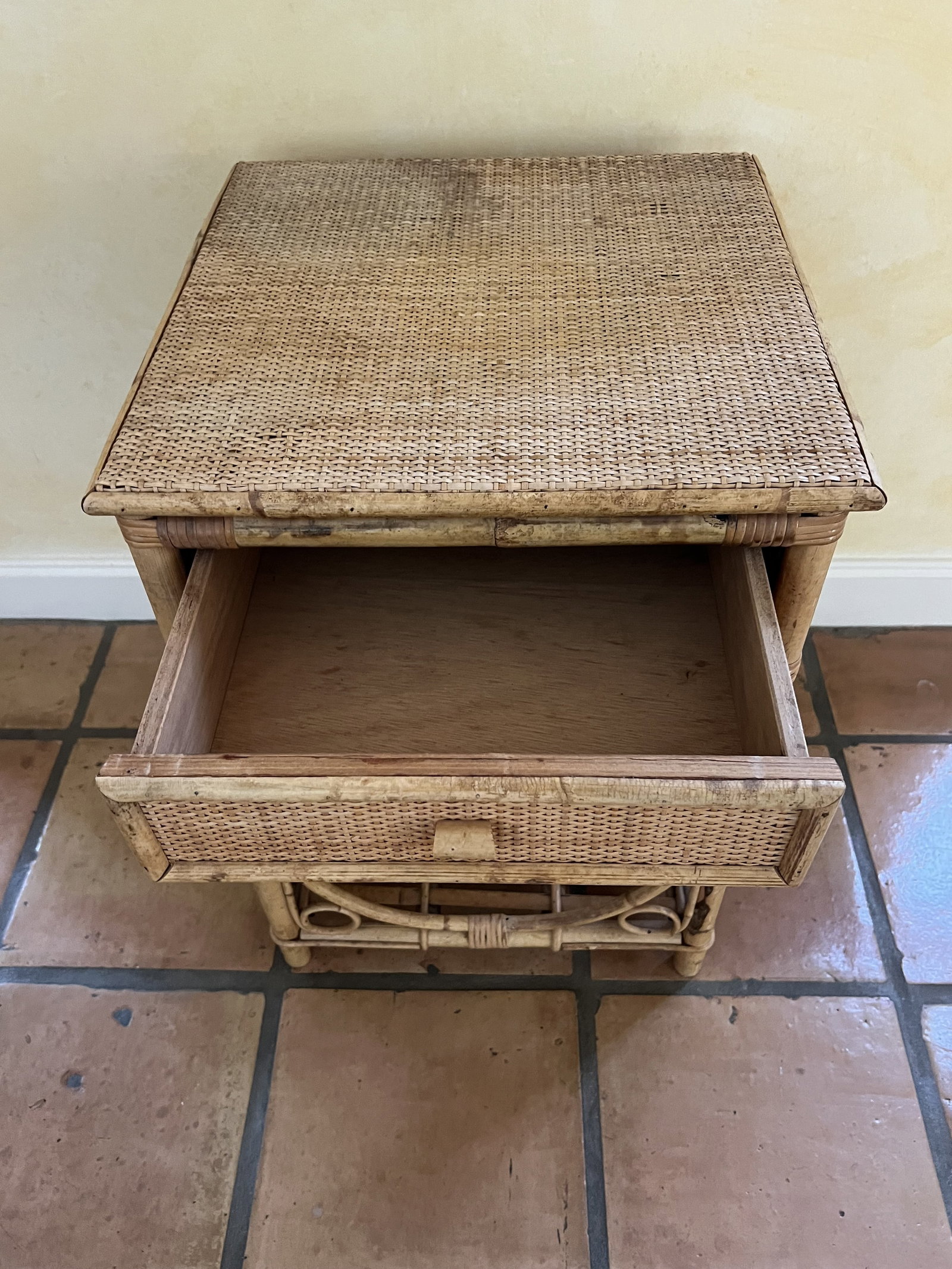 Bamboo Rattan Nightstand - 7