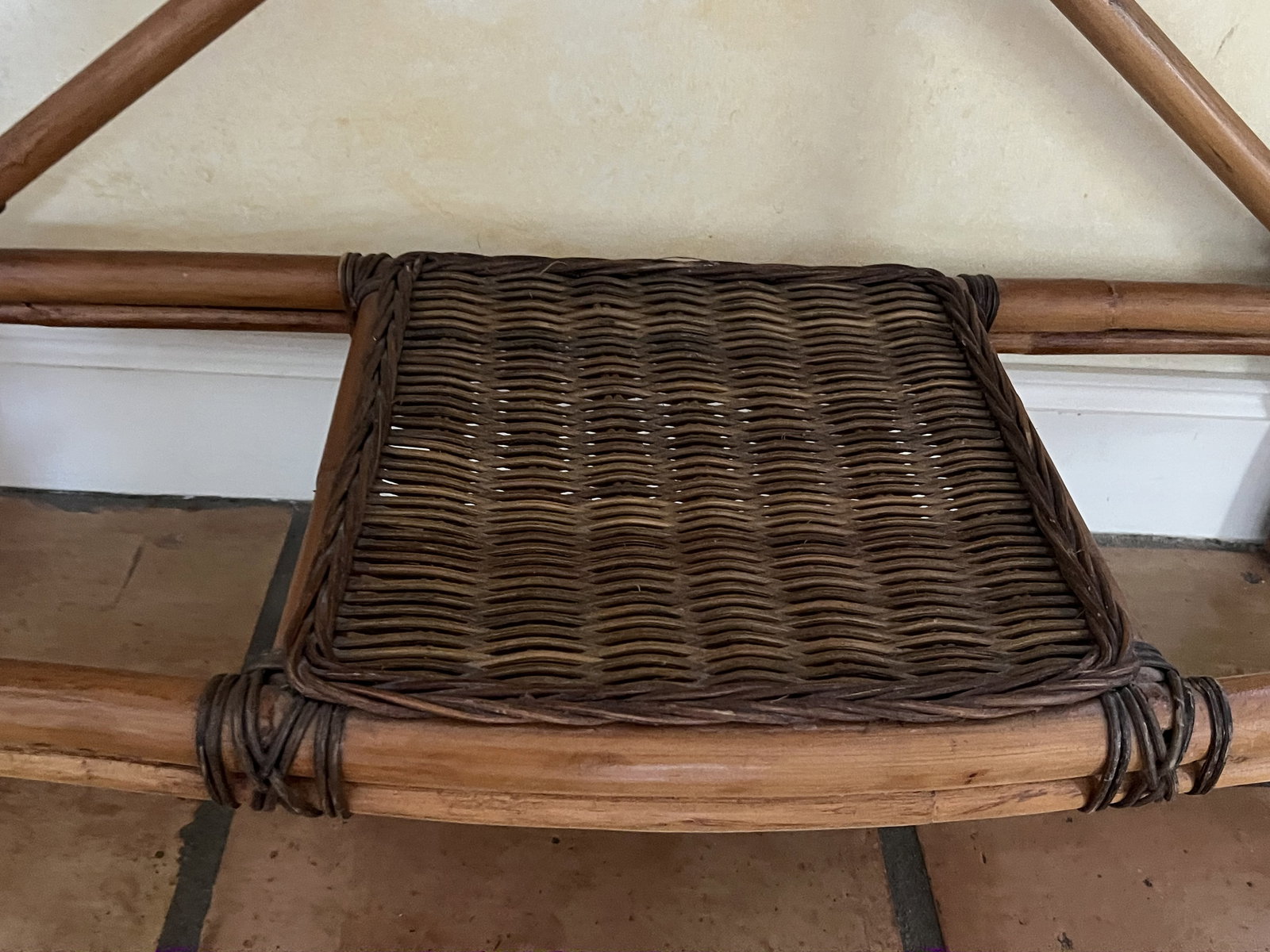Vintage Rattan and Wicker Hall Stand - 3