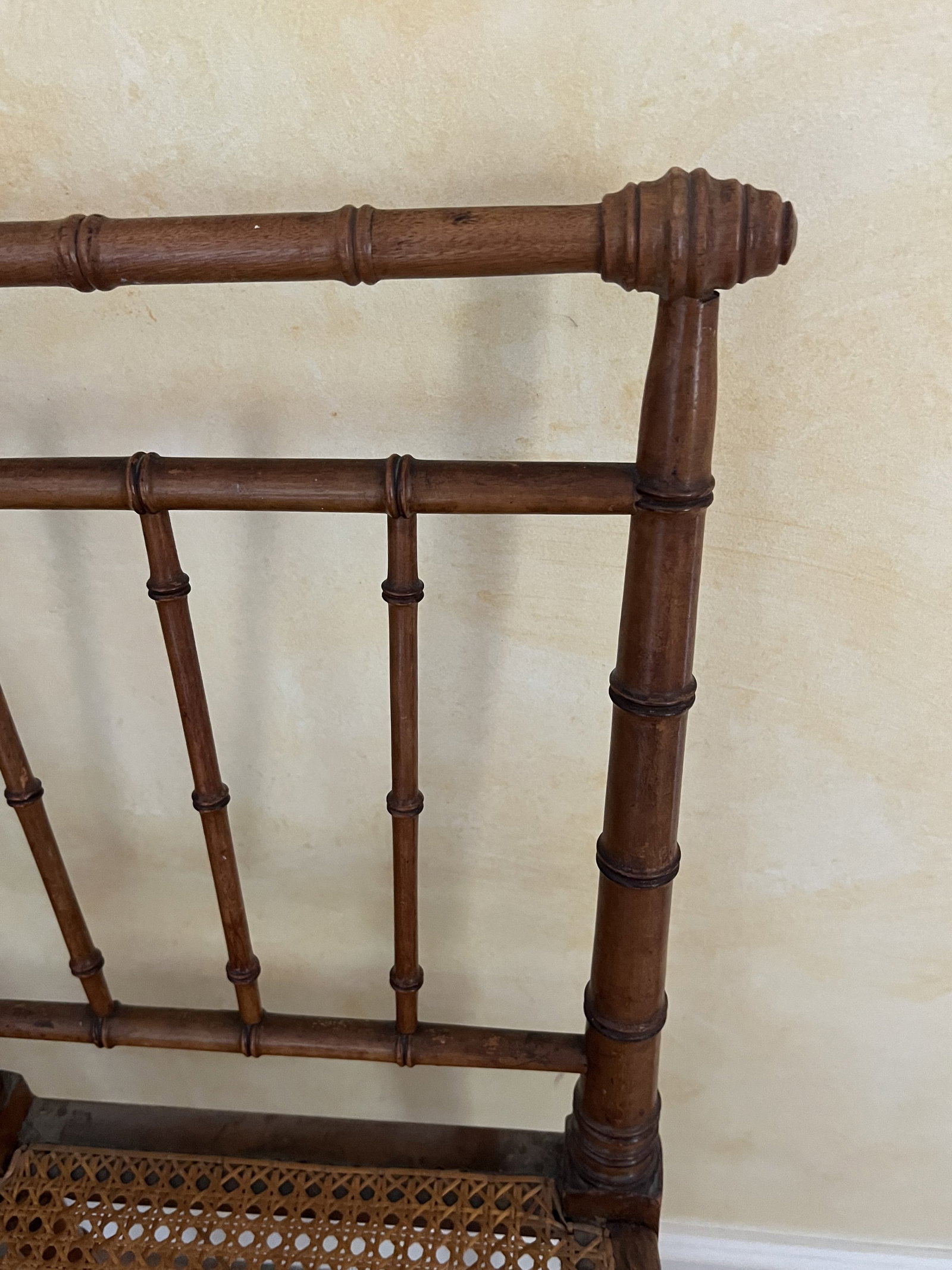 Pair of Antique Bamboo Cane and Chairs - 2