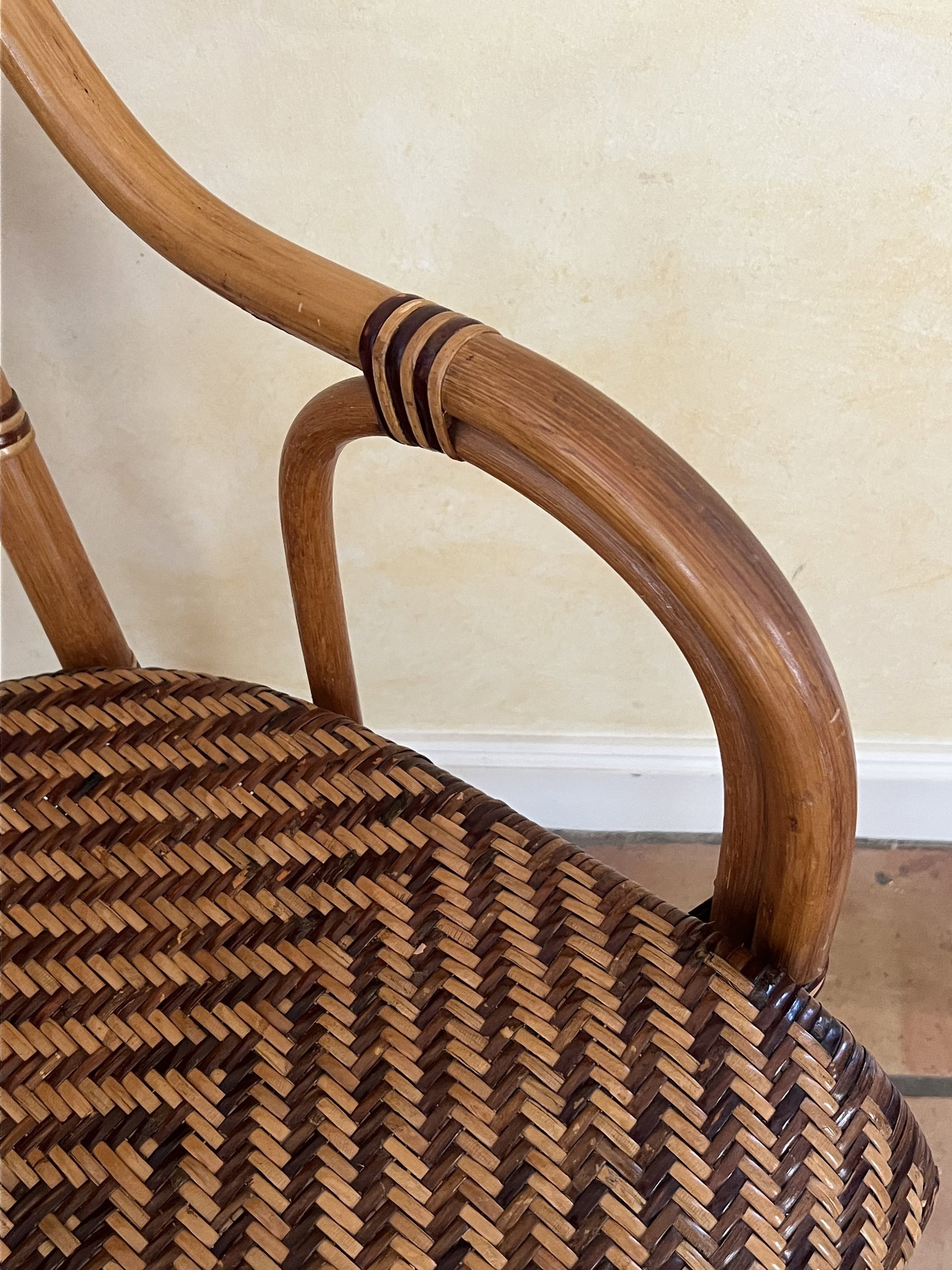 Two Tone Rattan Arm Chair - 3