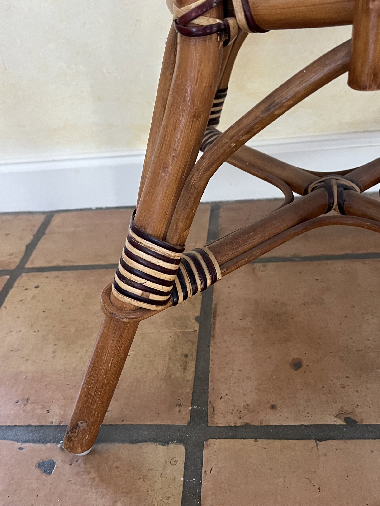 Two Tone Rattan Arm Chair - 5