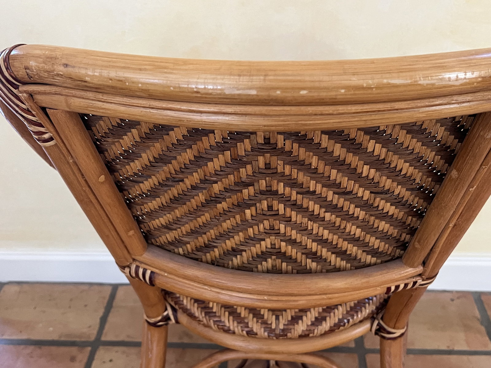 Two Tone Rattan Arm Chair - 7
