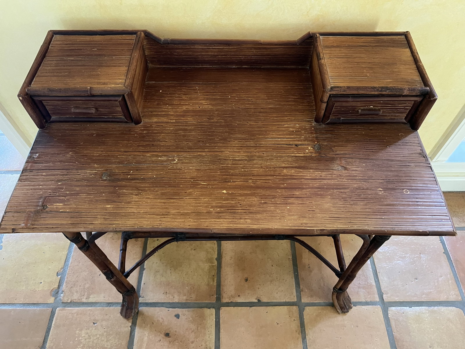 Vintage Bamboo Desk - 3