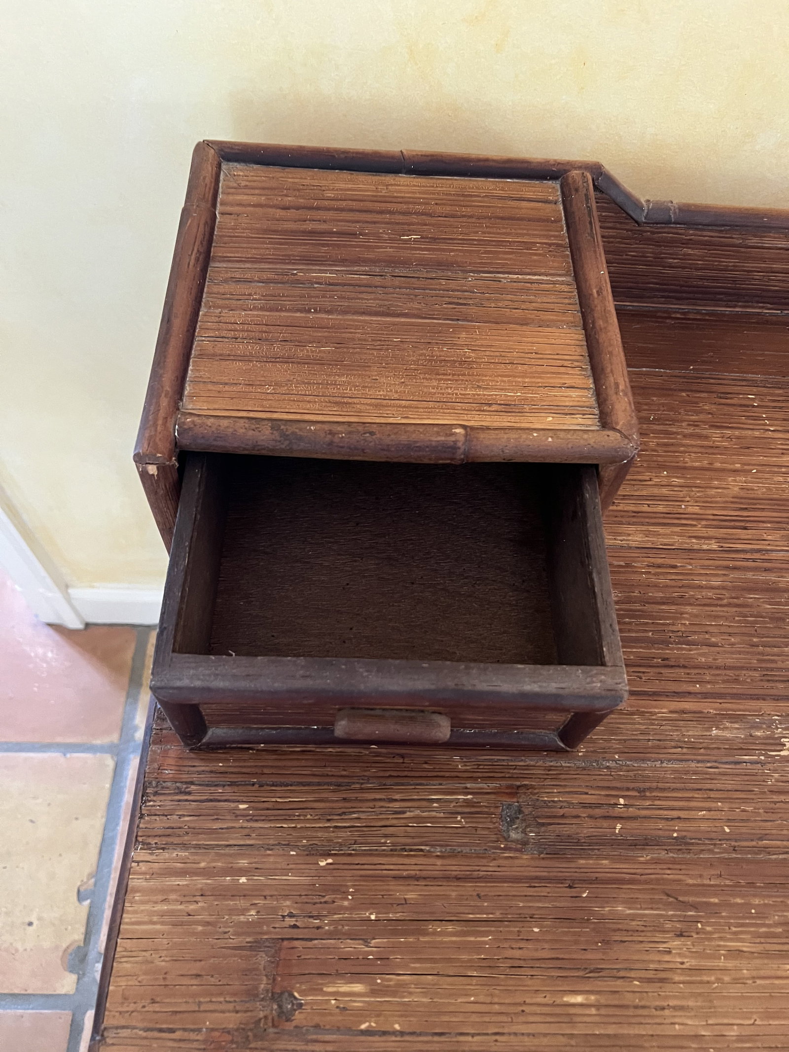 Vintage Bamboo Desk - 4