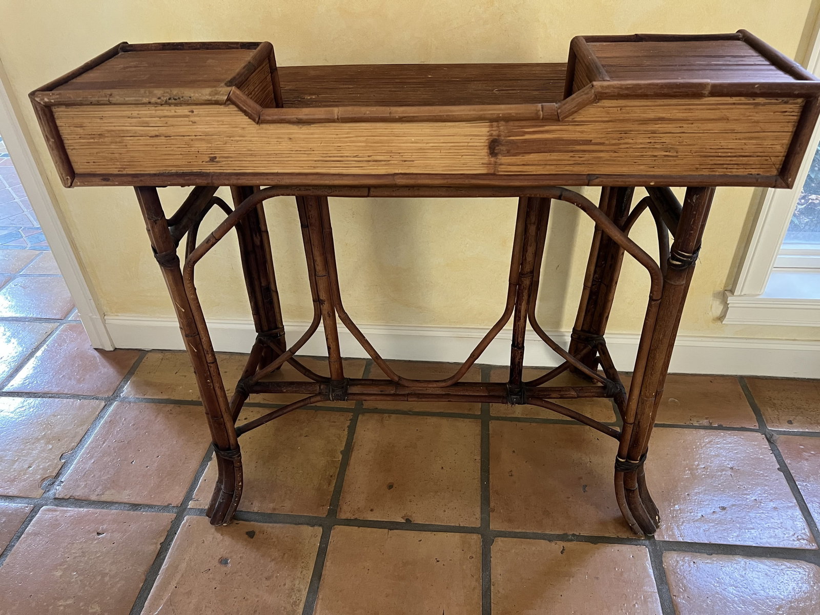 Vintage Bamboo Desk - 9