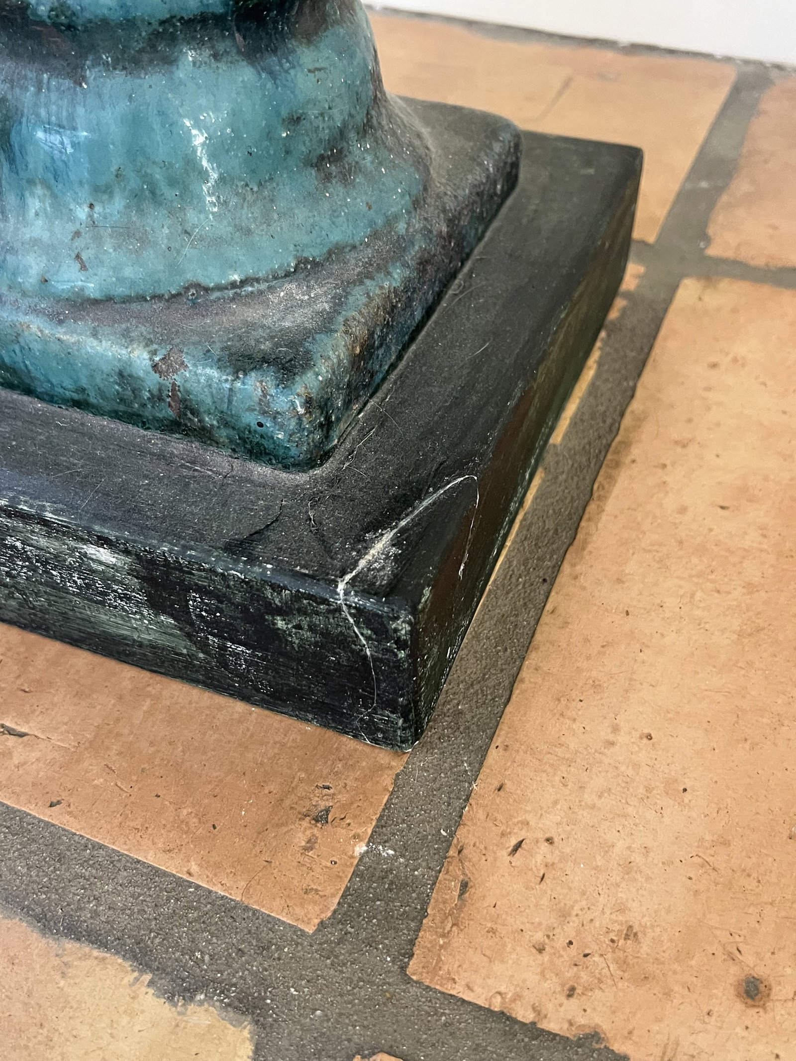 Pair of Green Glazed Pillar Tables - 4