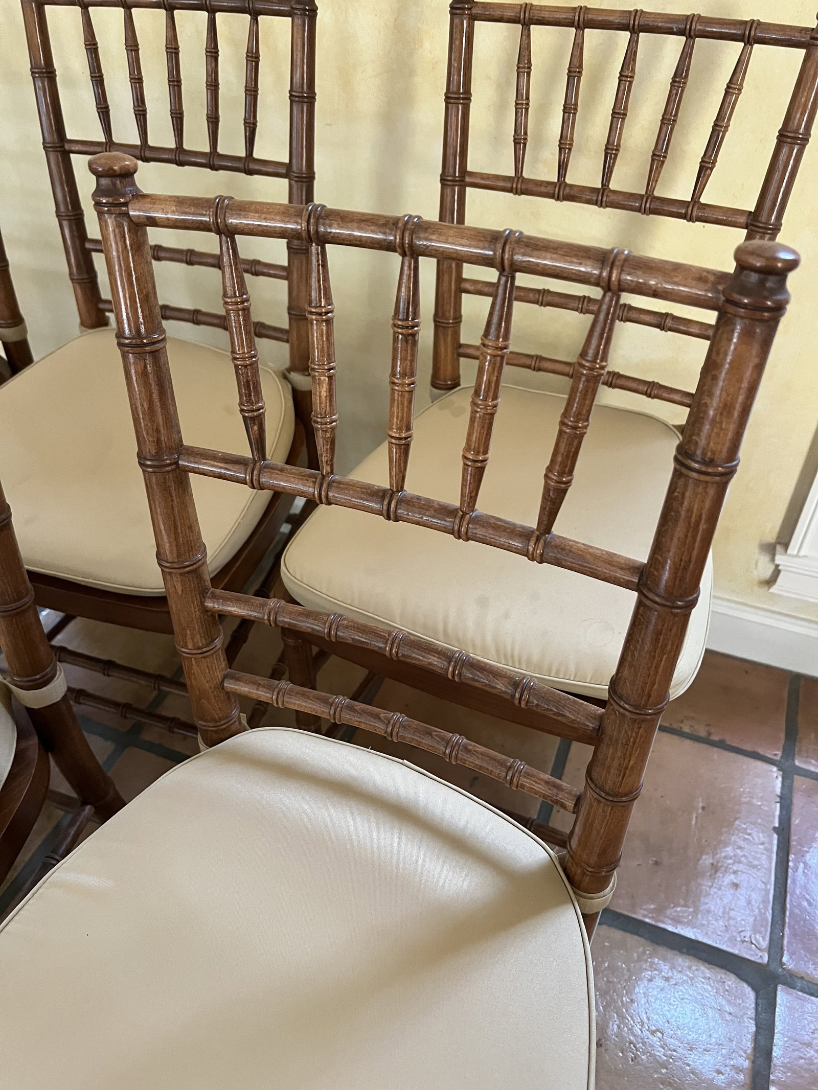 (6) Faux Bamboo Dining Chairs - 10