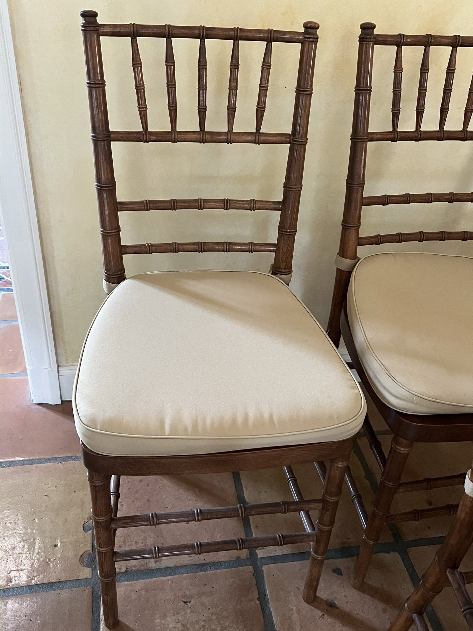 (6) Faux Bamboo Dining Chairs - 2