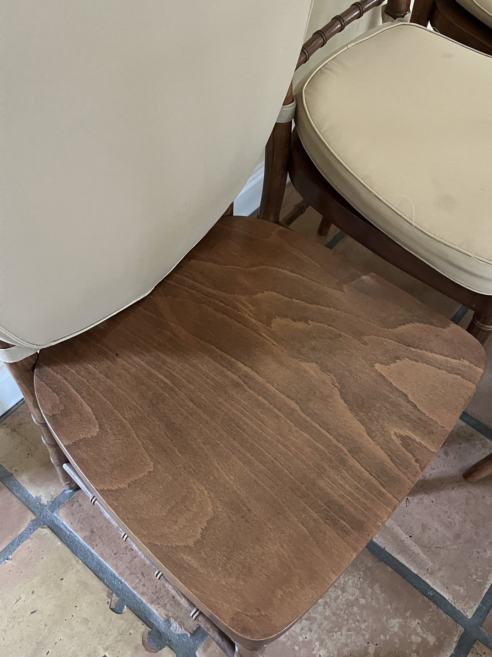 (6) Faux Bamboo Dining Chairs - 3