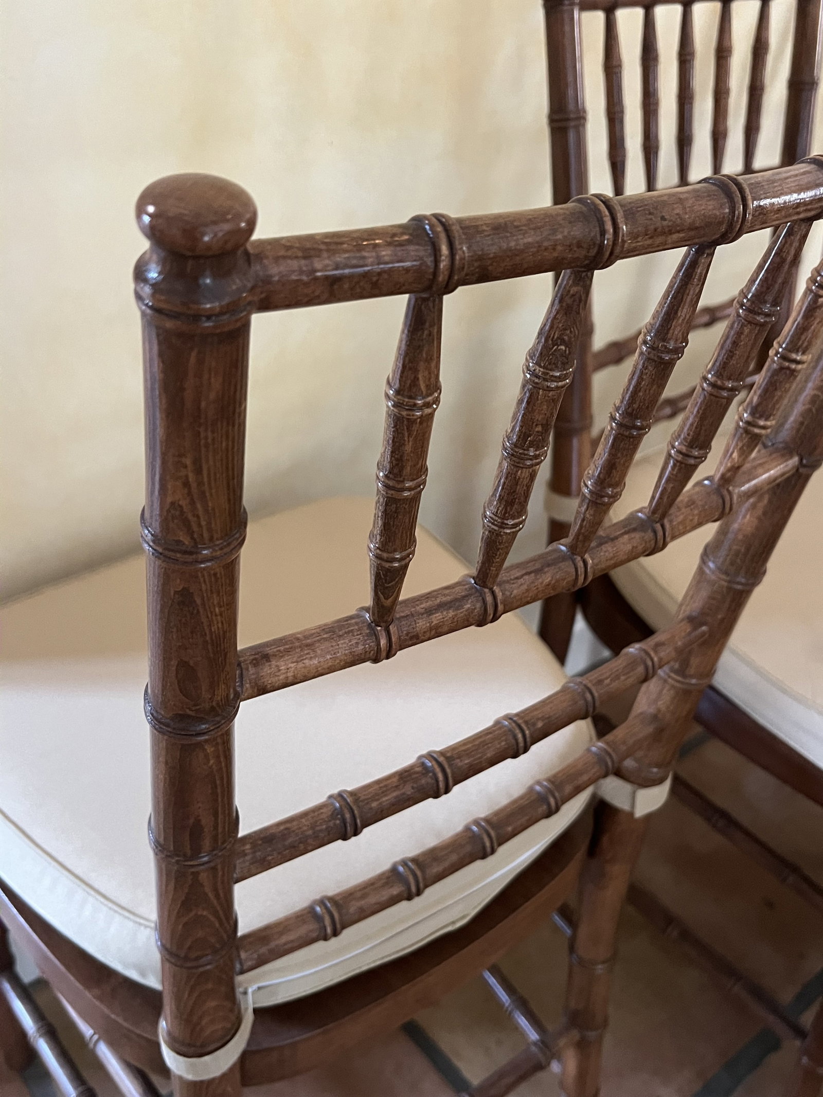 (6) Faux Bamboo Dining Chairs - 5