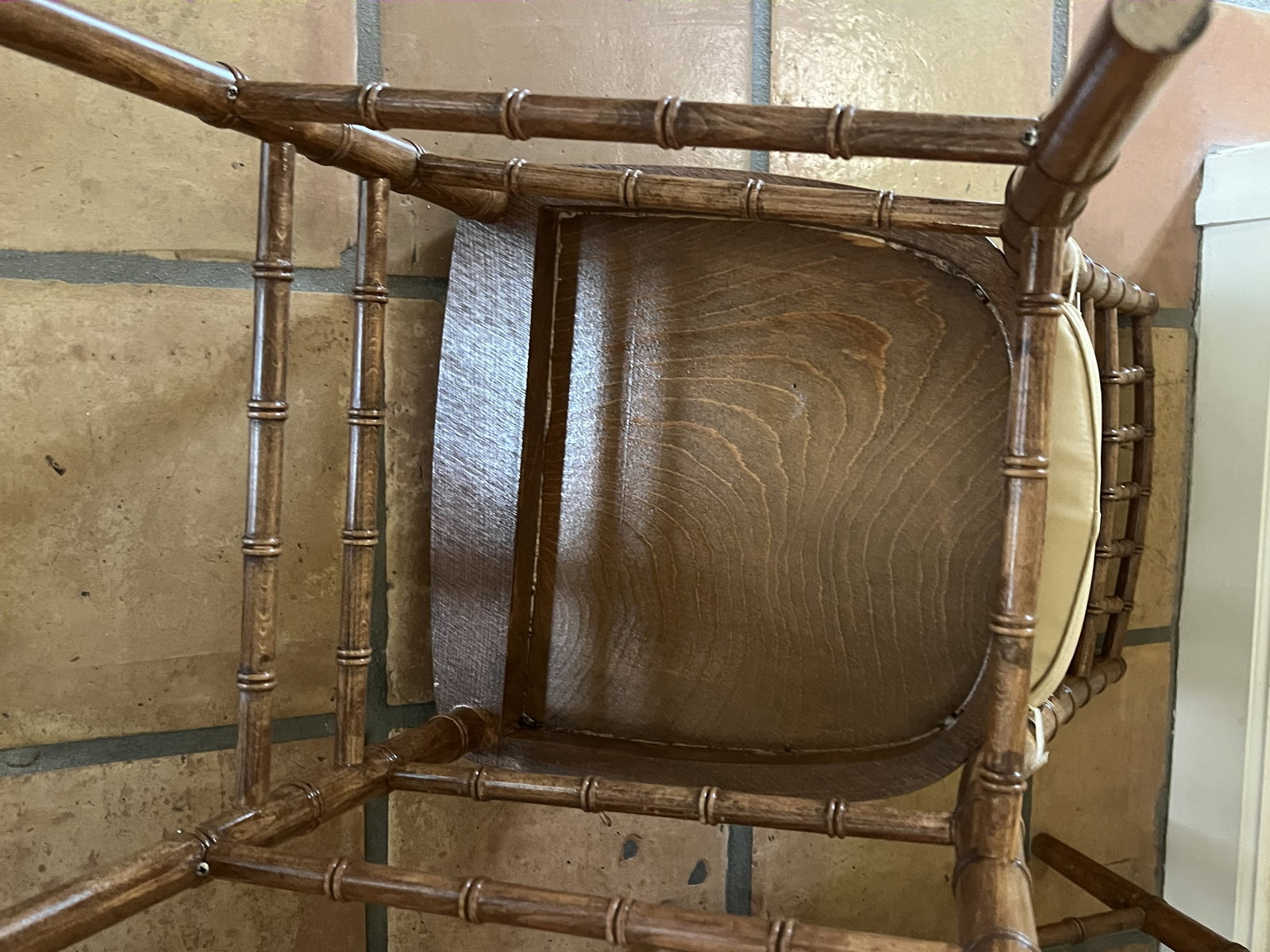 (6) Faux Bamboo Dining Chairs - 7