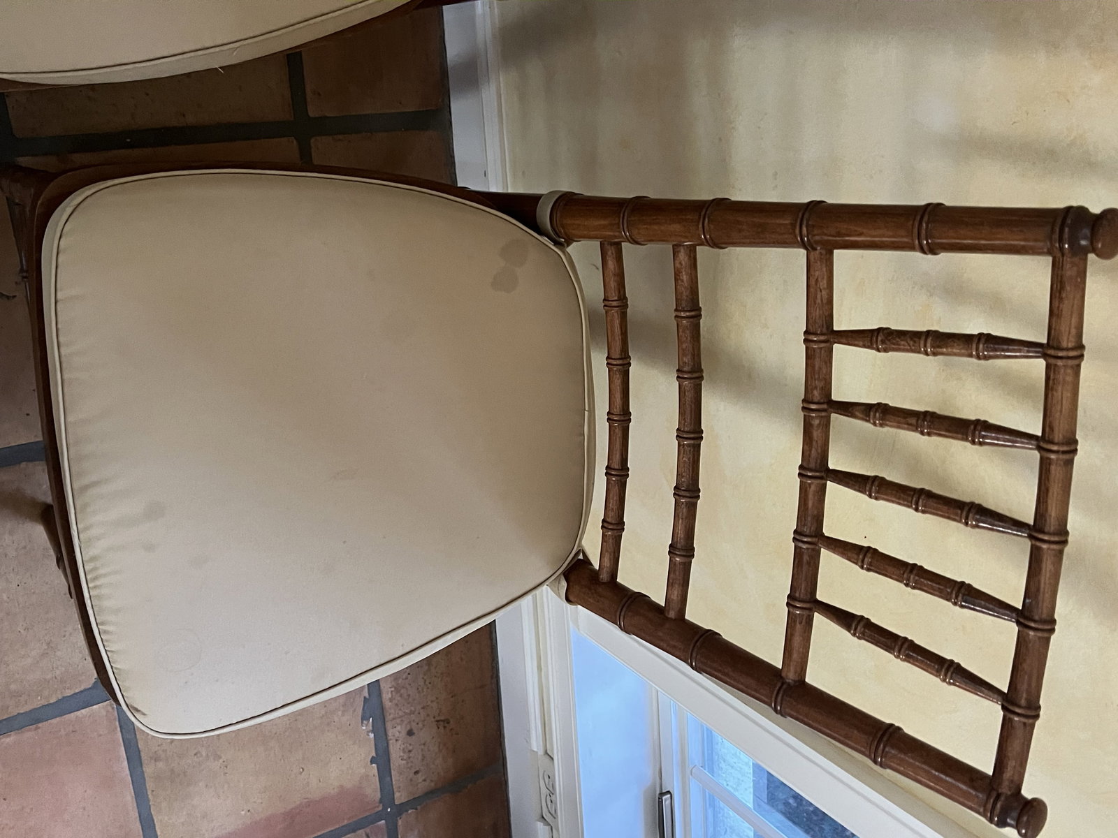 (6) Faux Bamboo Dining Chairs - 8