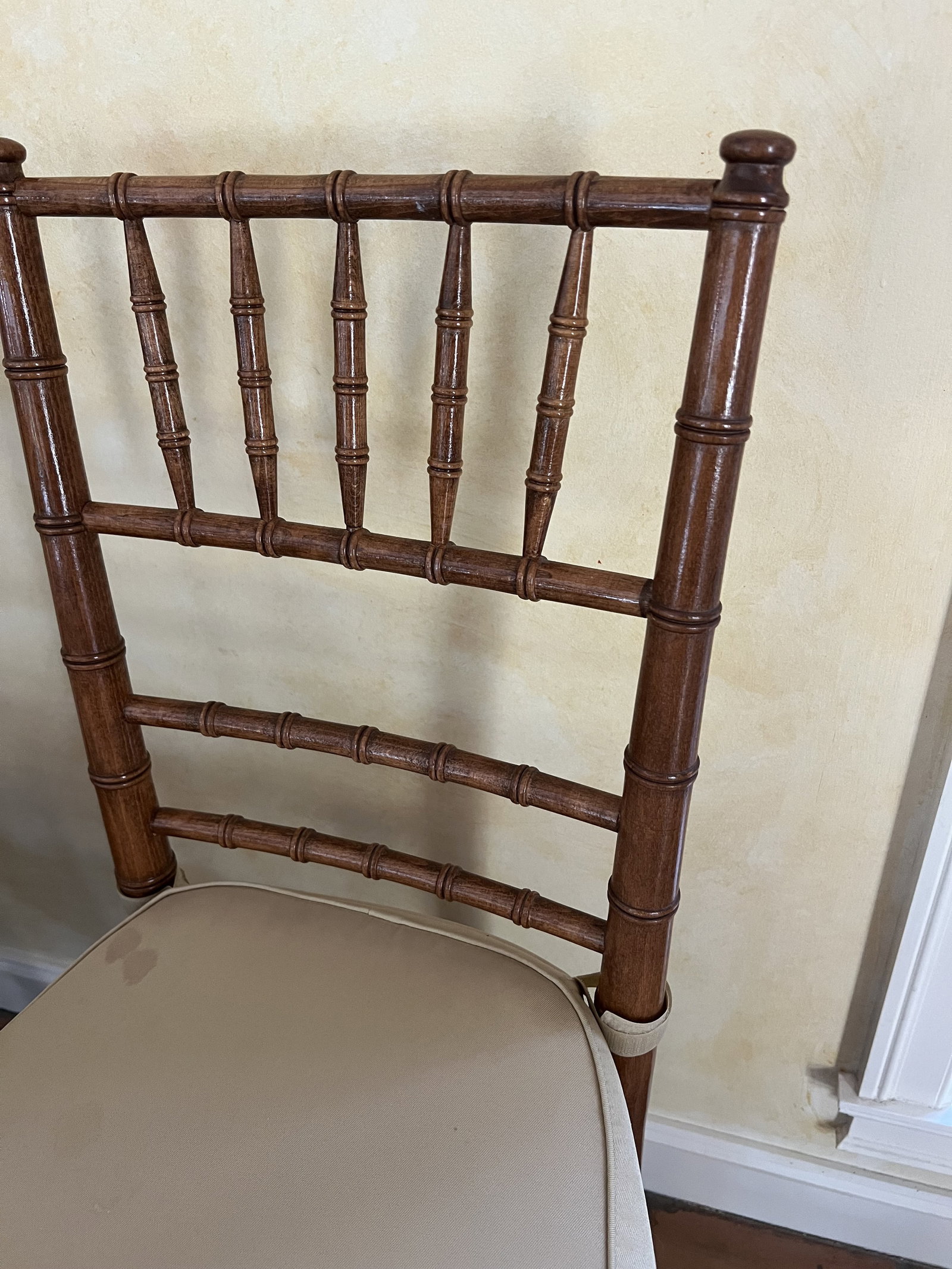 (6) Faux Bamboo Dining Chairs - 9