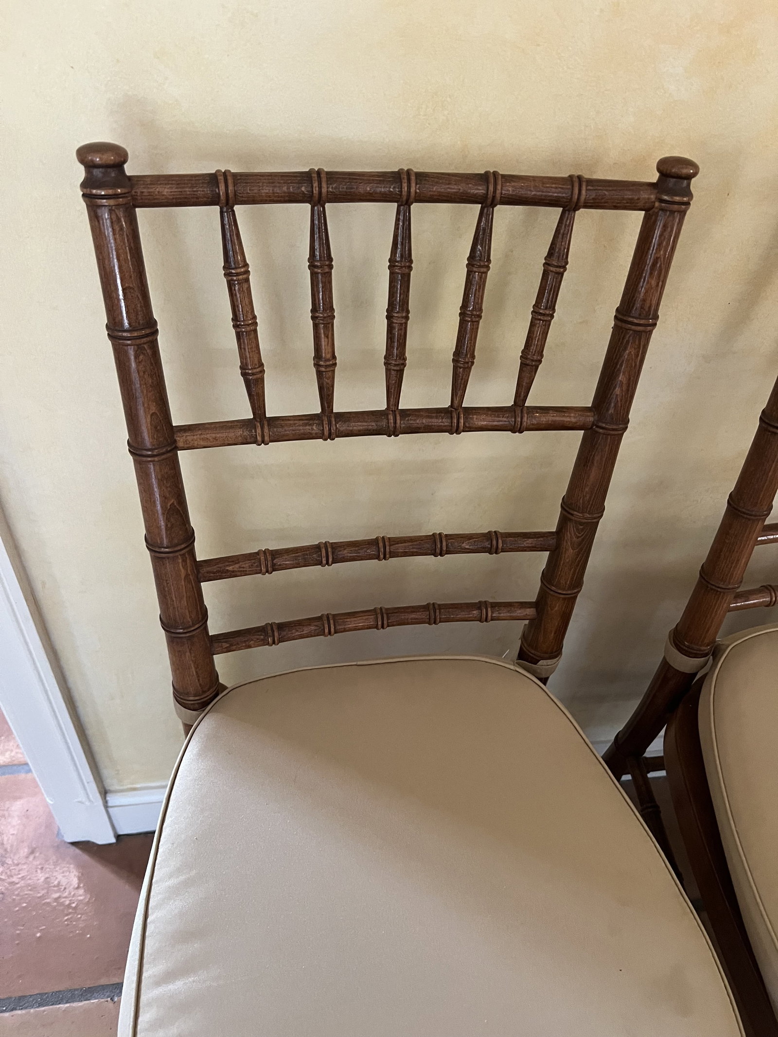 (6) Faux Bamboo Dining Chairs - 2