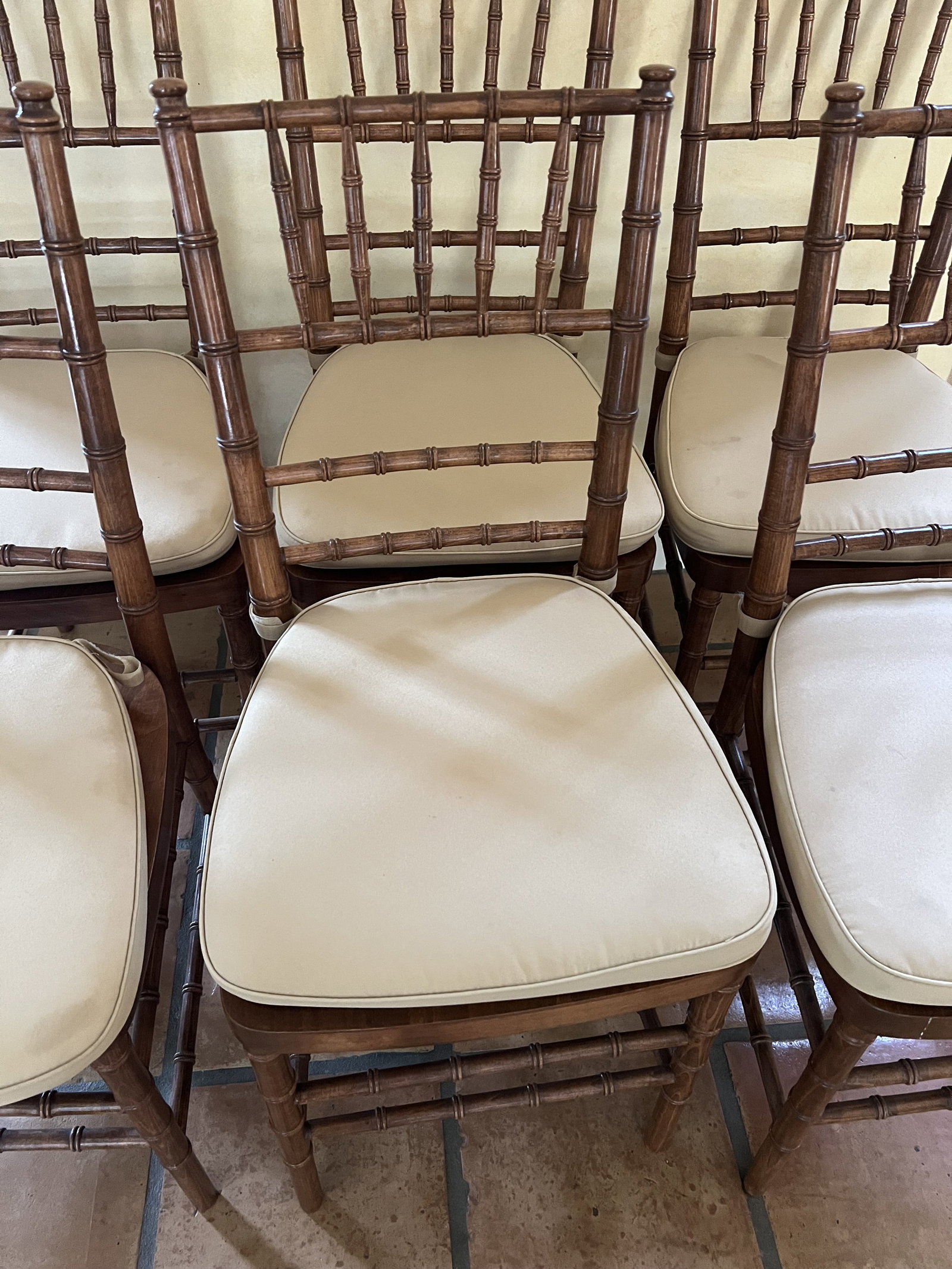 (6) Faux Bamboo Dining Chairs - 4