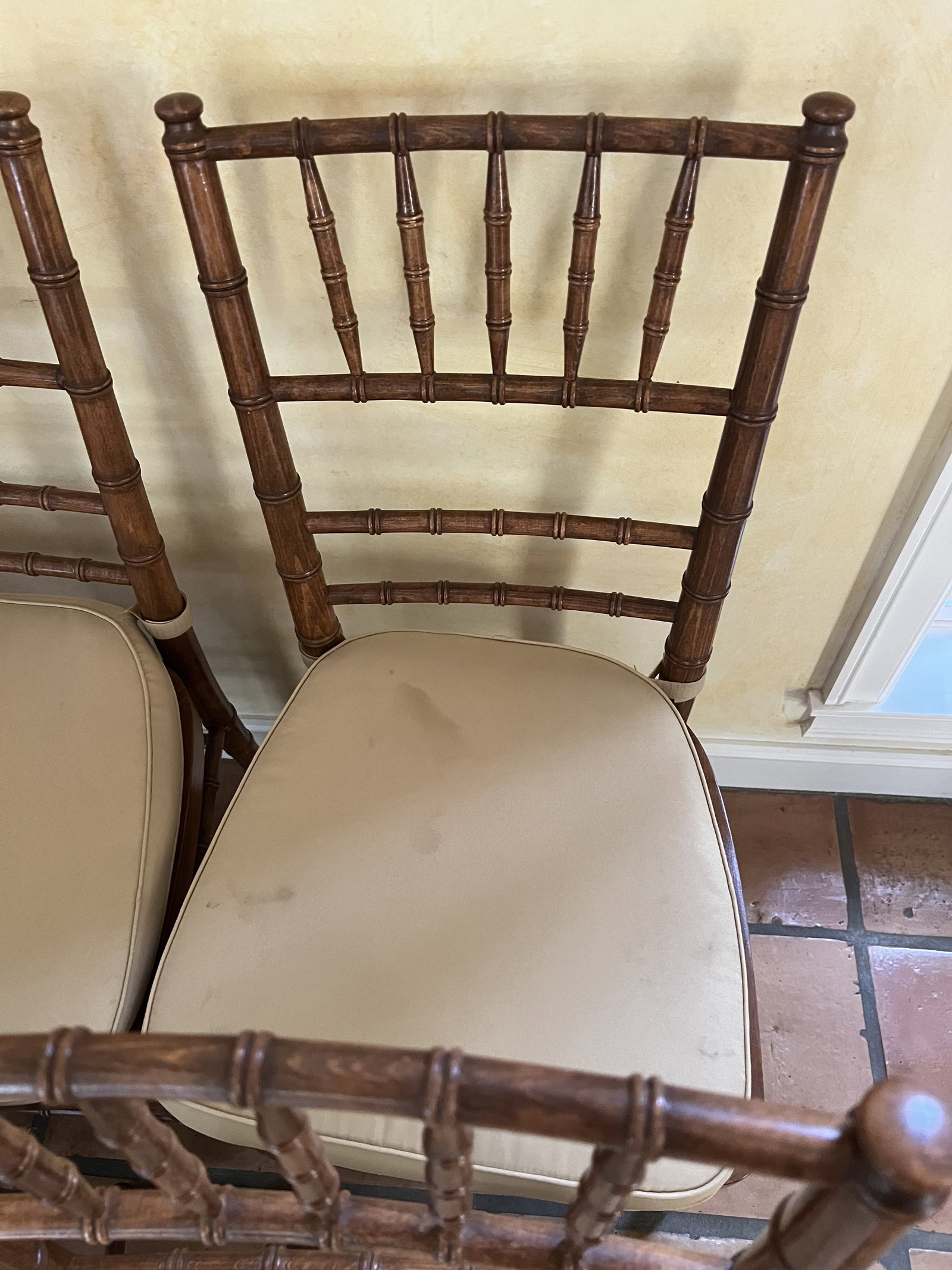 (6) Faux Bamboo Dining Chairs - 5