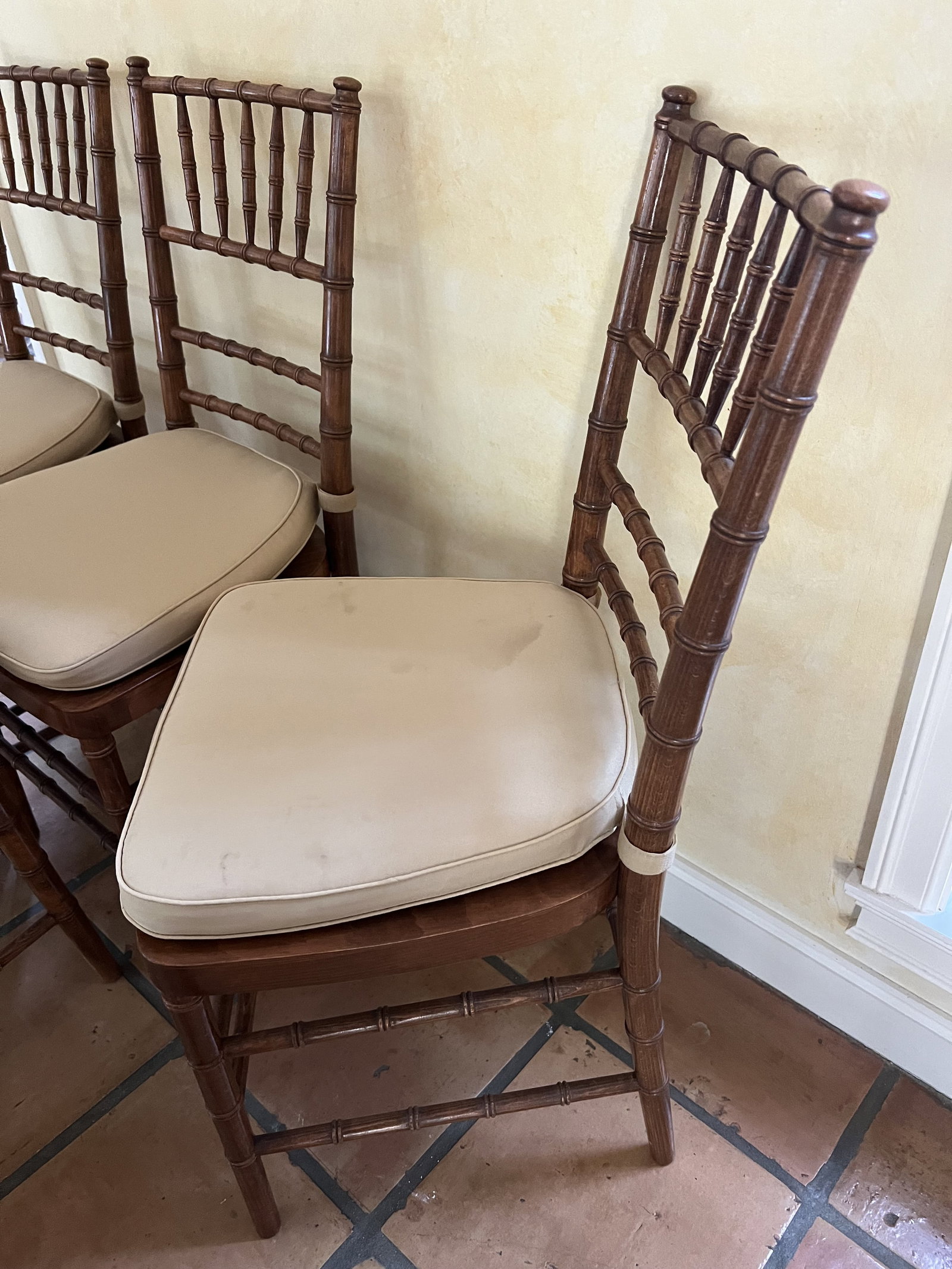 (6) Faux Bamboo Dining Chairs - 6