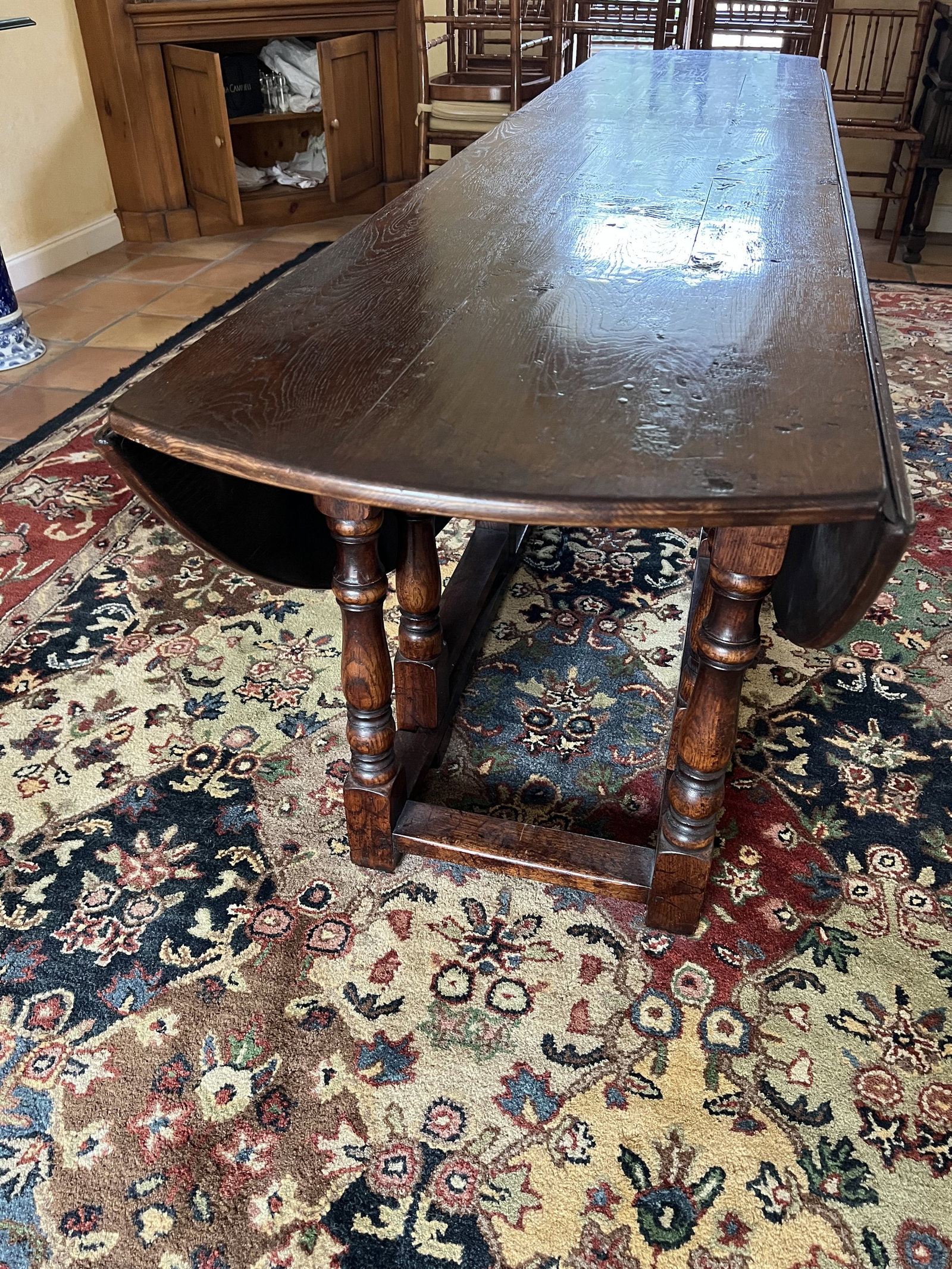 Long Gate Leg Drop Leaf Table - 10