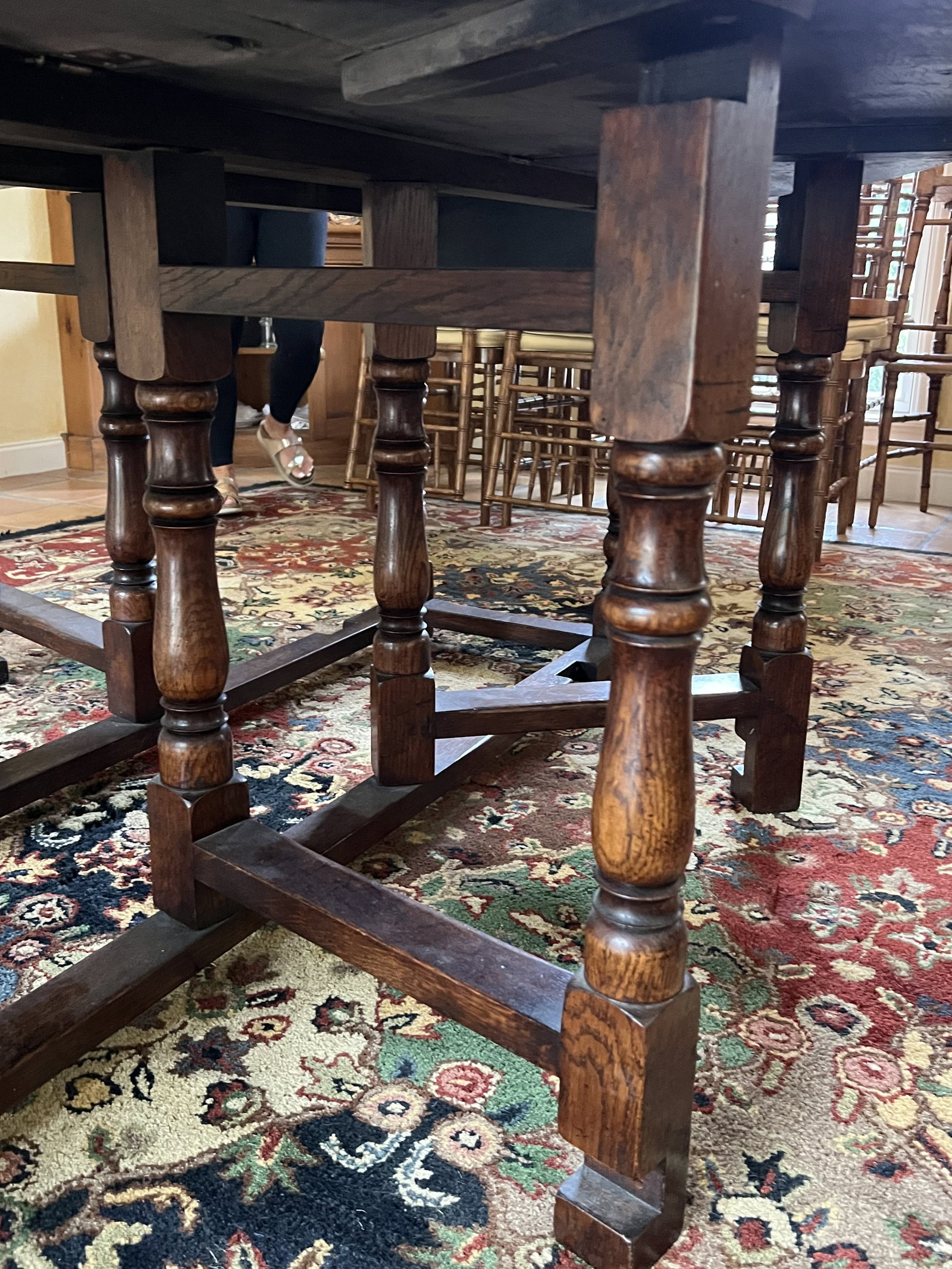 Long Gate Leg Drop Leaf Table - 4