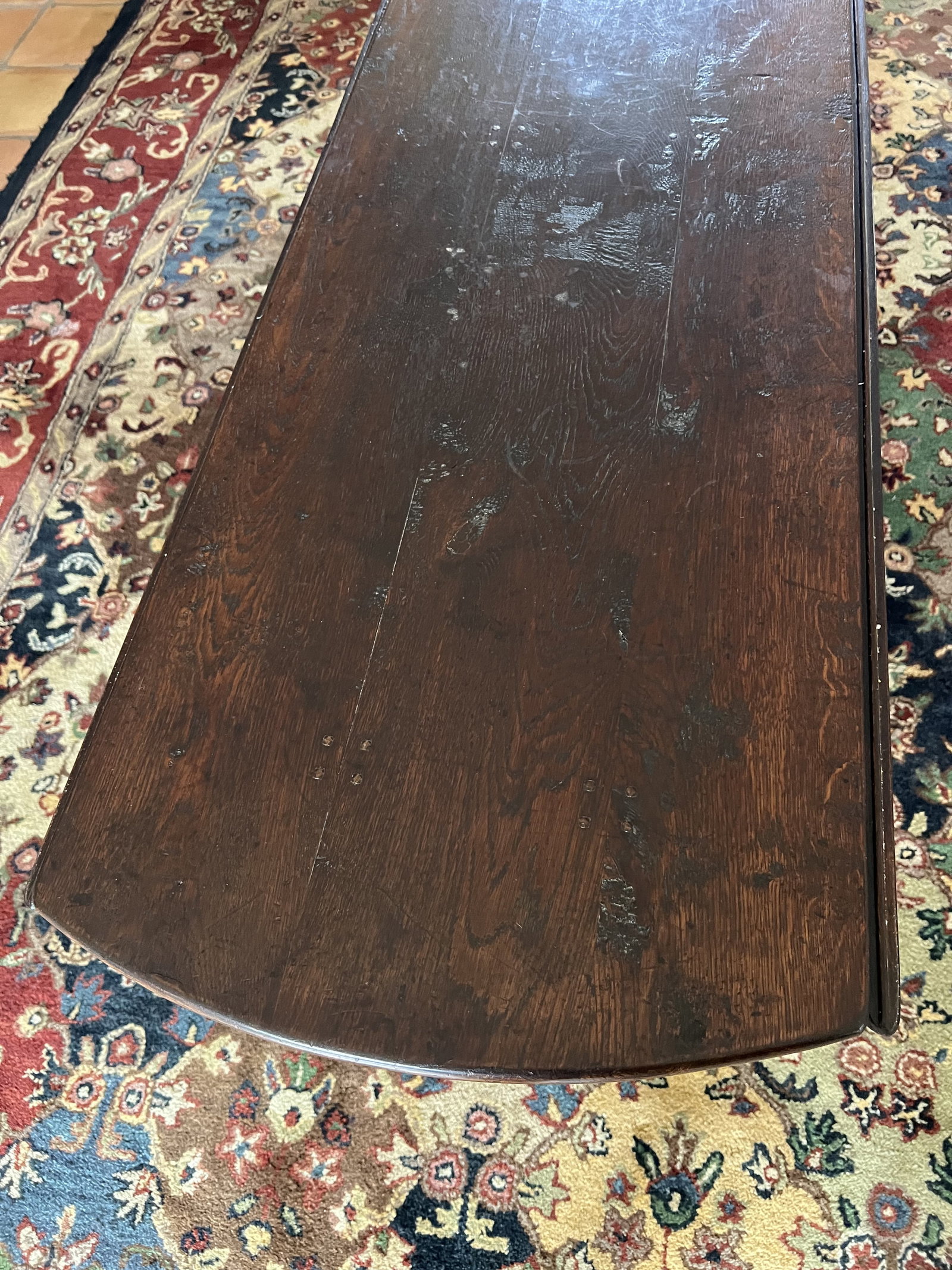 Long Gate Leg Drop Leaf Table - 7
