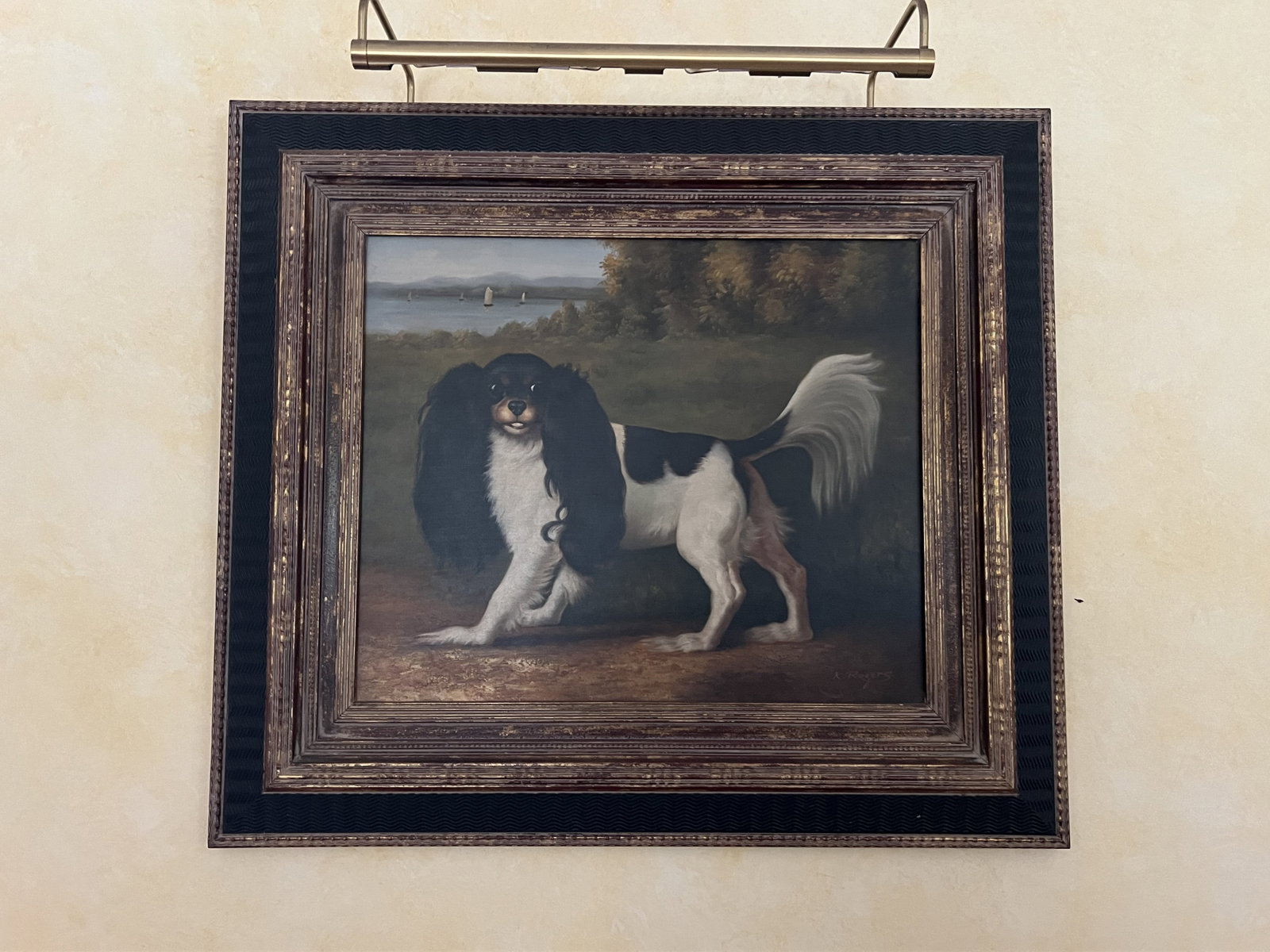 K. Rogers King Charles Spaniel Dog Painting - 6