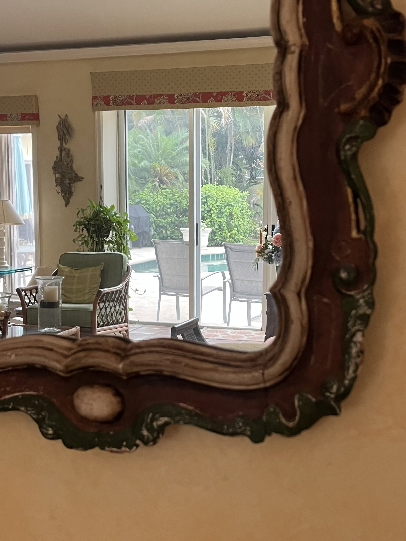 Antique Carved Wood Italian Style Mirror - 4