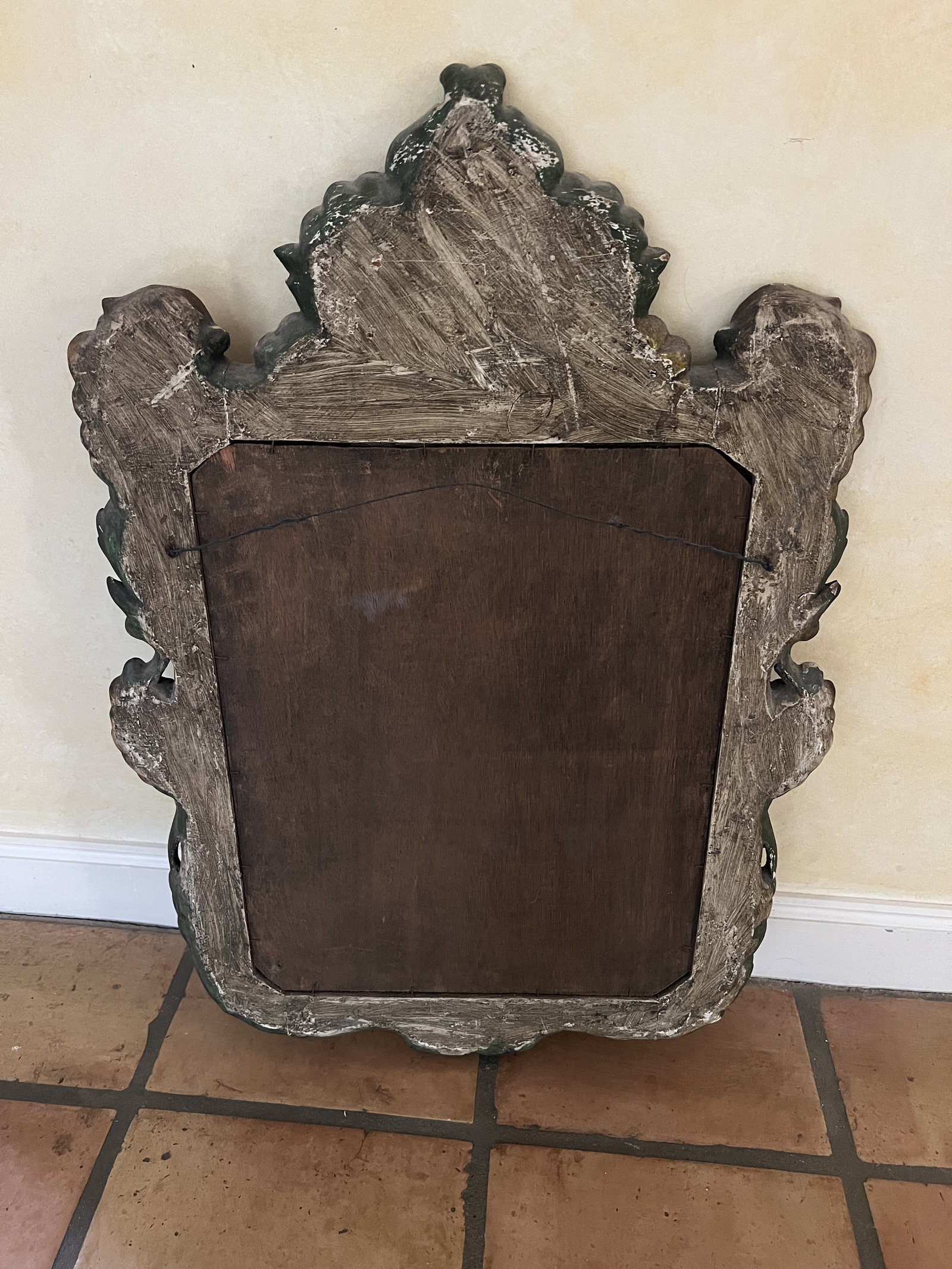 Antique Carved Wood Italian Style Mirror - 6