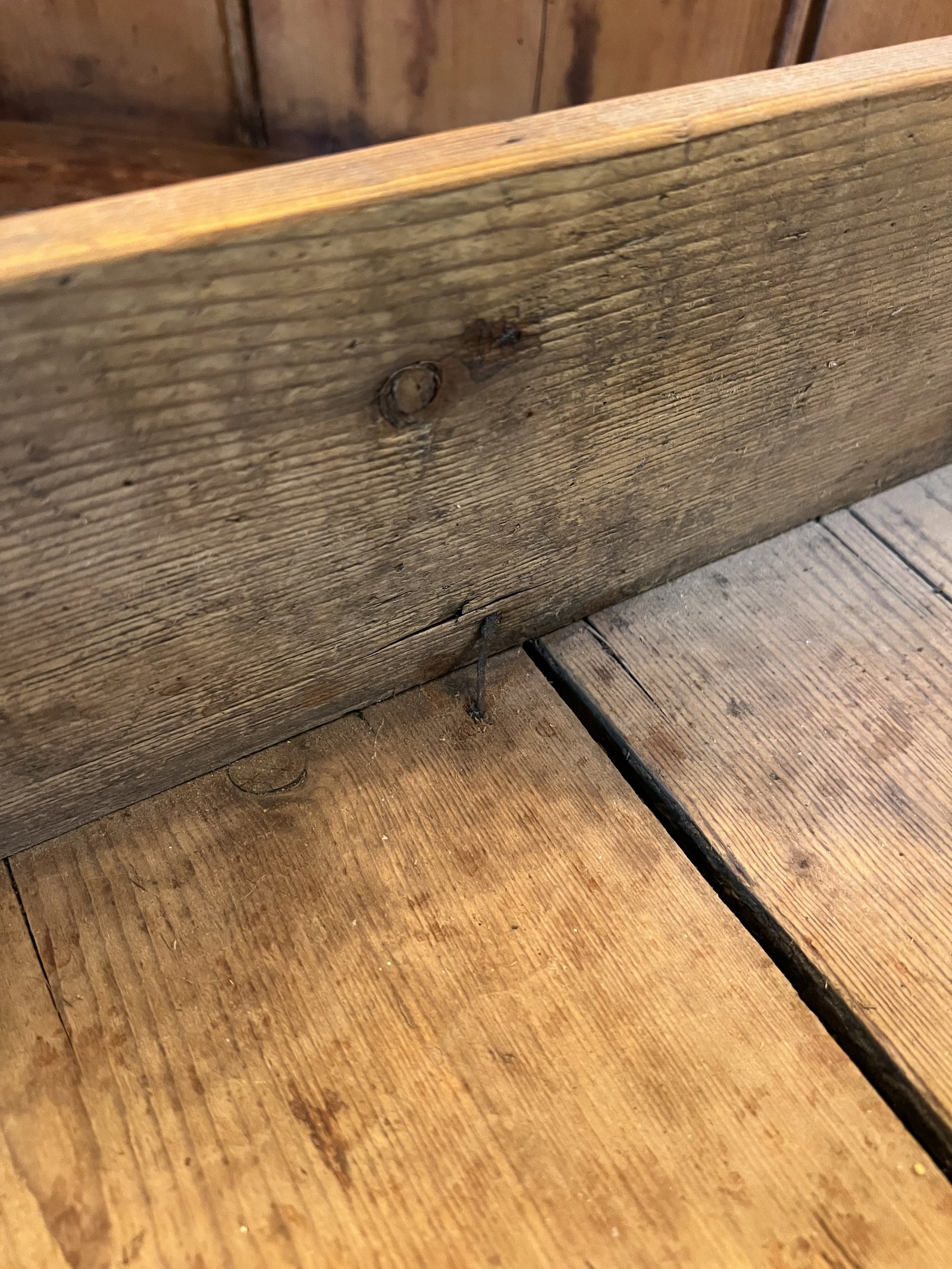 Antique Lighted Wormwood Pine Stepback Hutch - 15