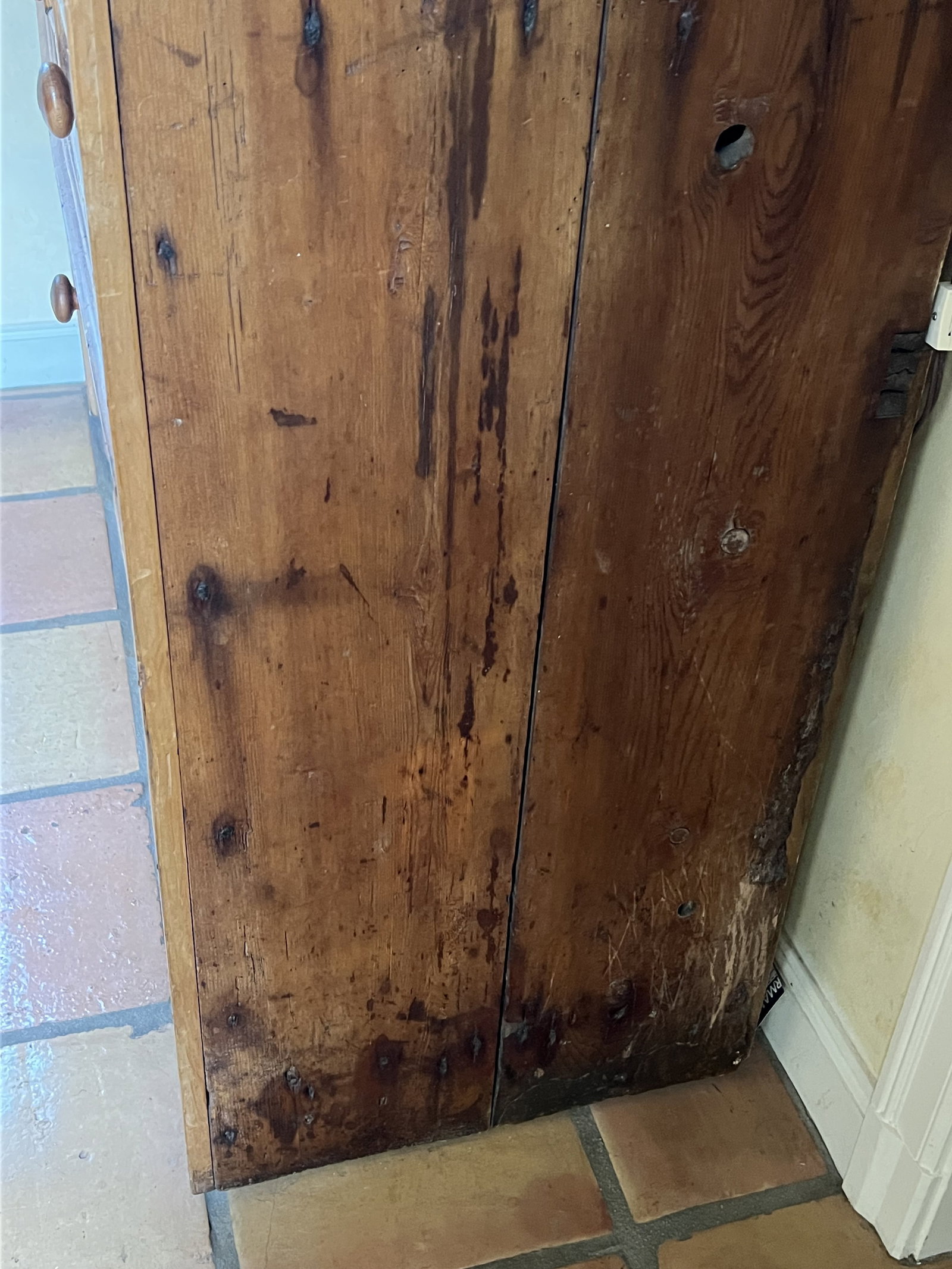Antique Lighted Wormwood Pine Stepback Hutch - 6