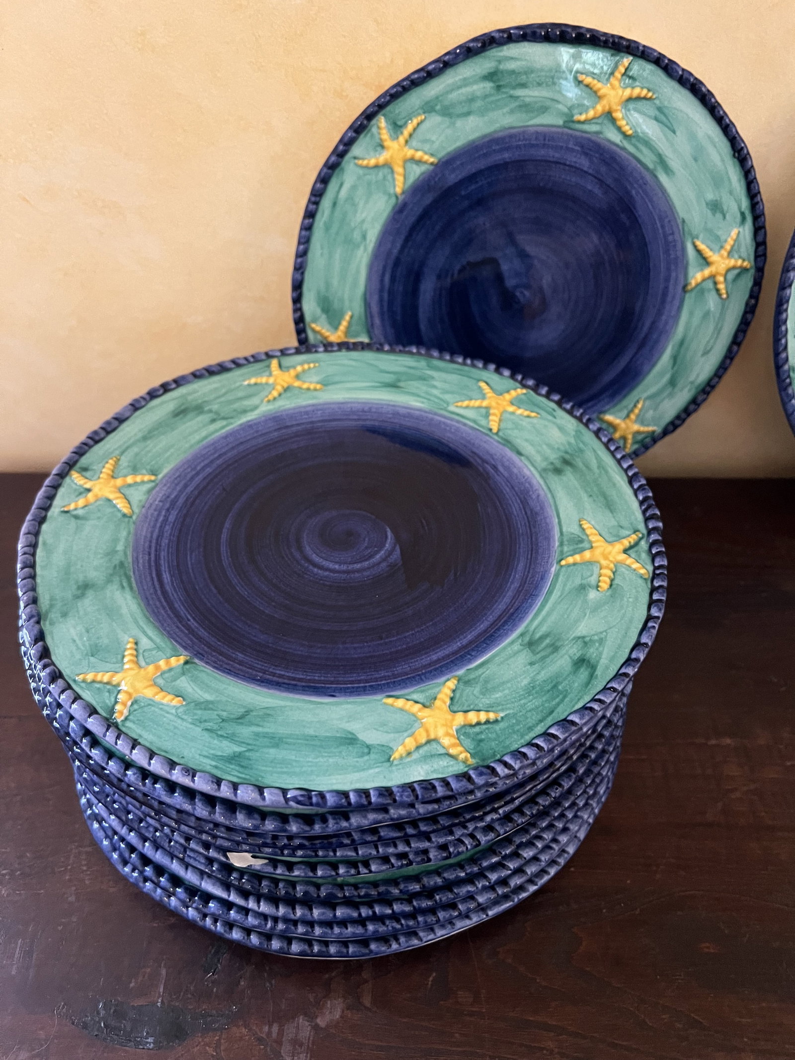 (20) Made in Italy Starfish Coastal Plates - 2