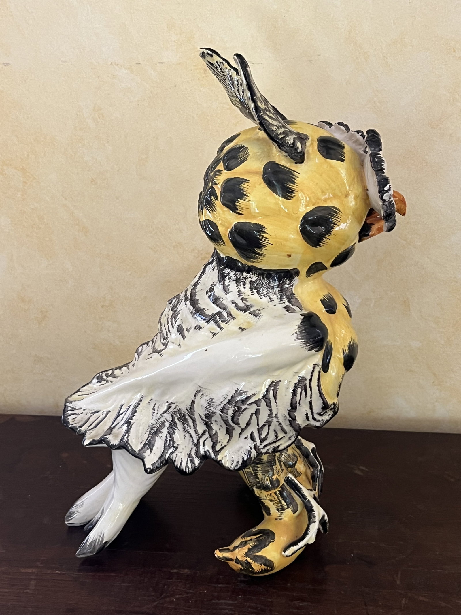 Vintage Italian Pottery Owl - 3