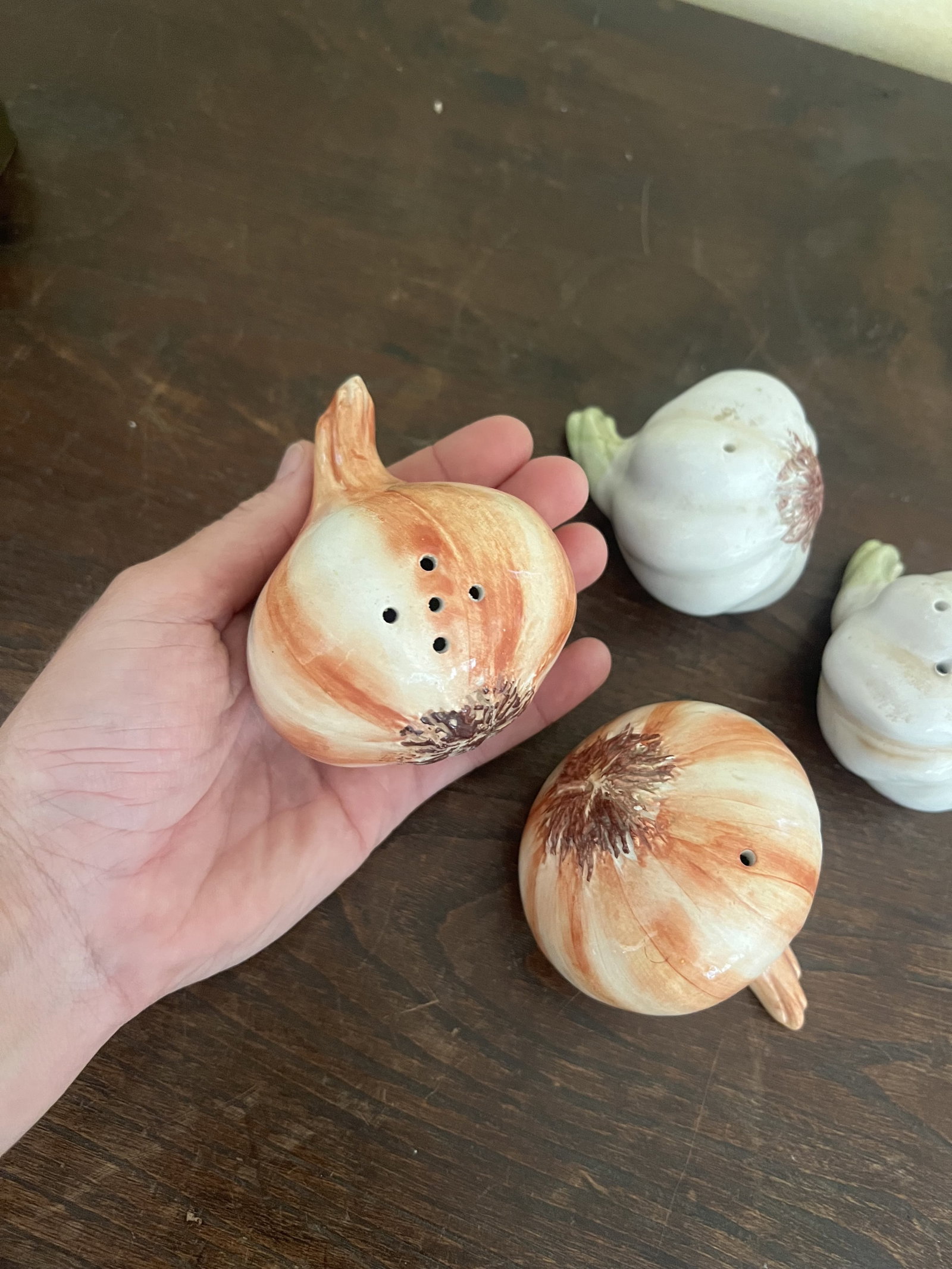Garlic and Onion Salt and Pepper Shakers - 2