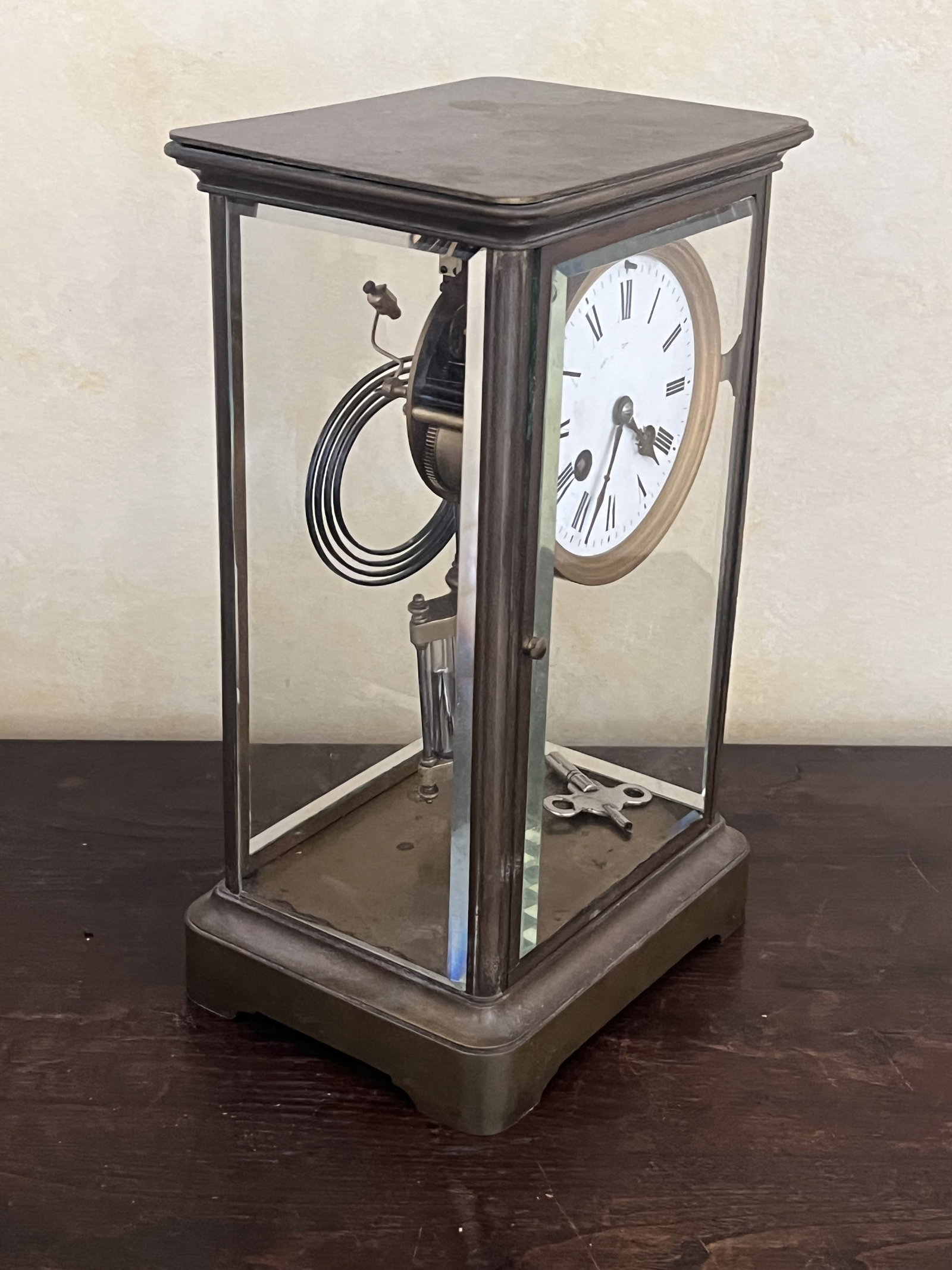 Antique Brass Case Clock - 3