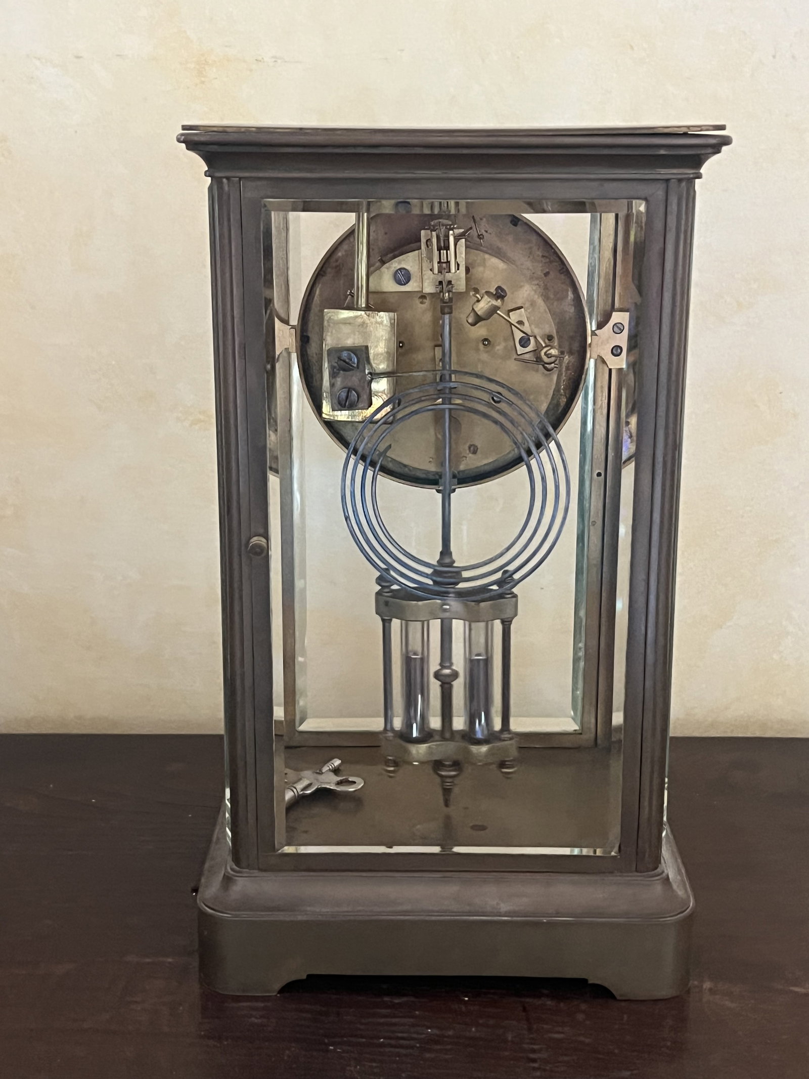 Antique Brass Case Clock - 4