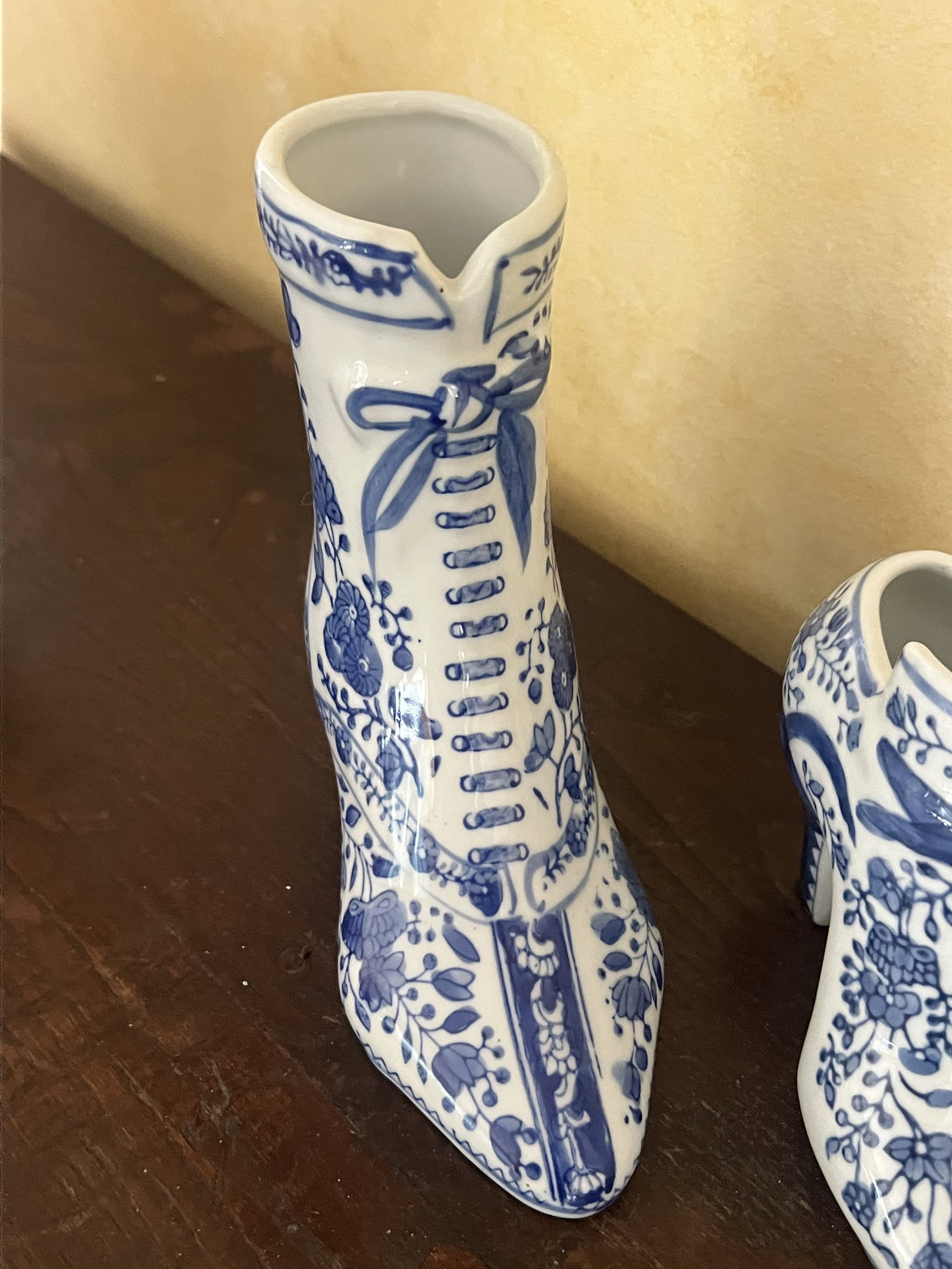 Blue and White Porcelain Shoes - 3
