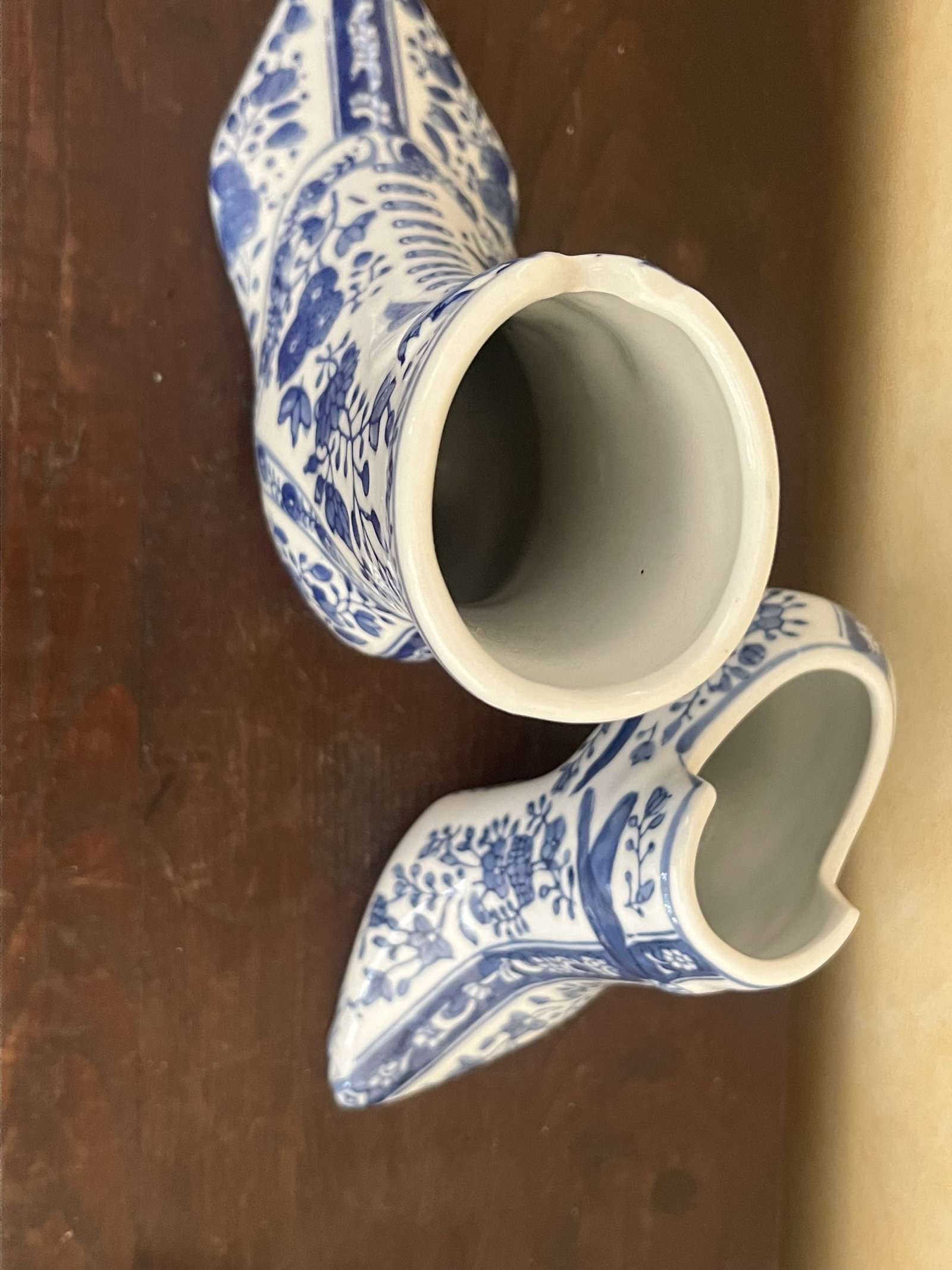 Blue and White Porcelain Shoes - 5