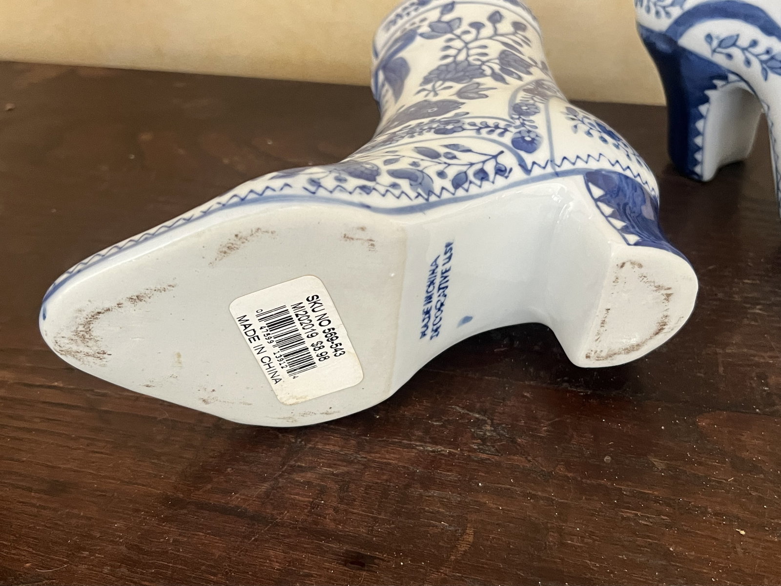 Blue and White Porcelain Shoes - 6