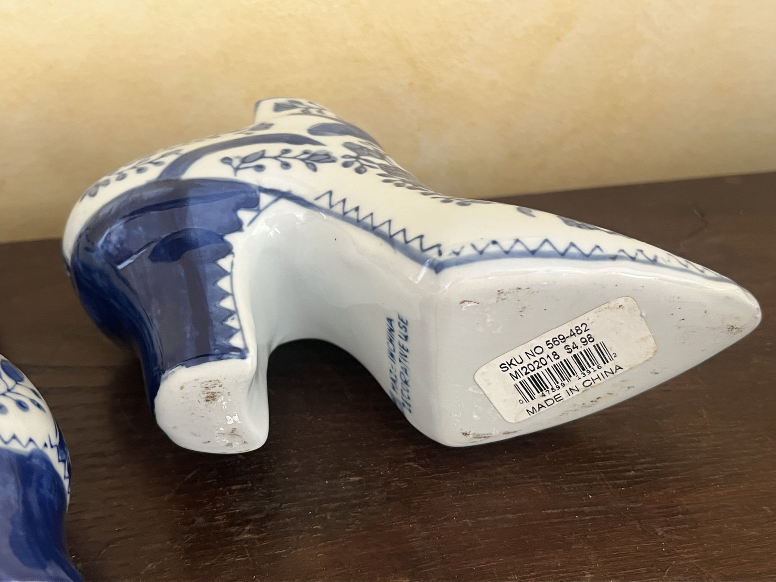 Blue and White Porcelain Shoes - 7