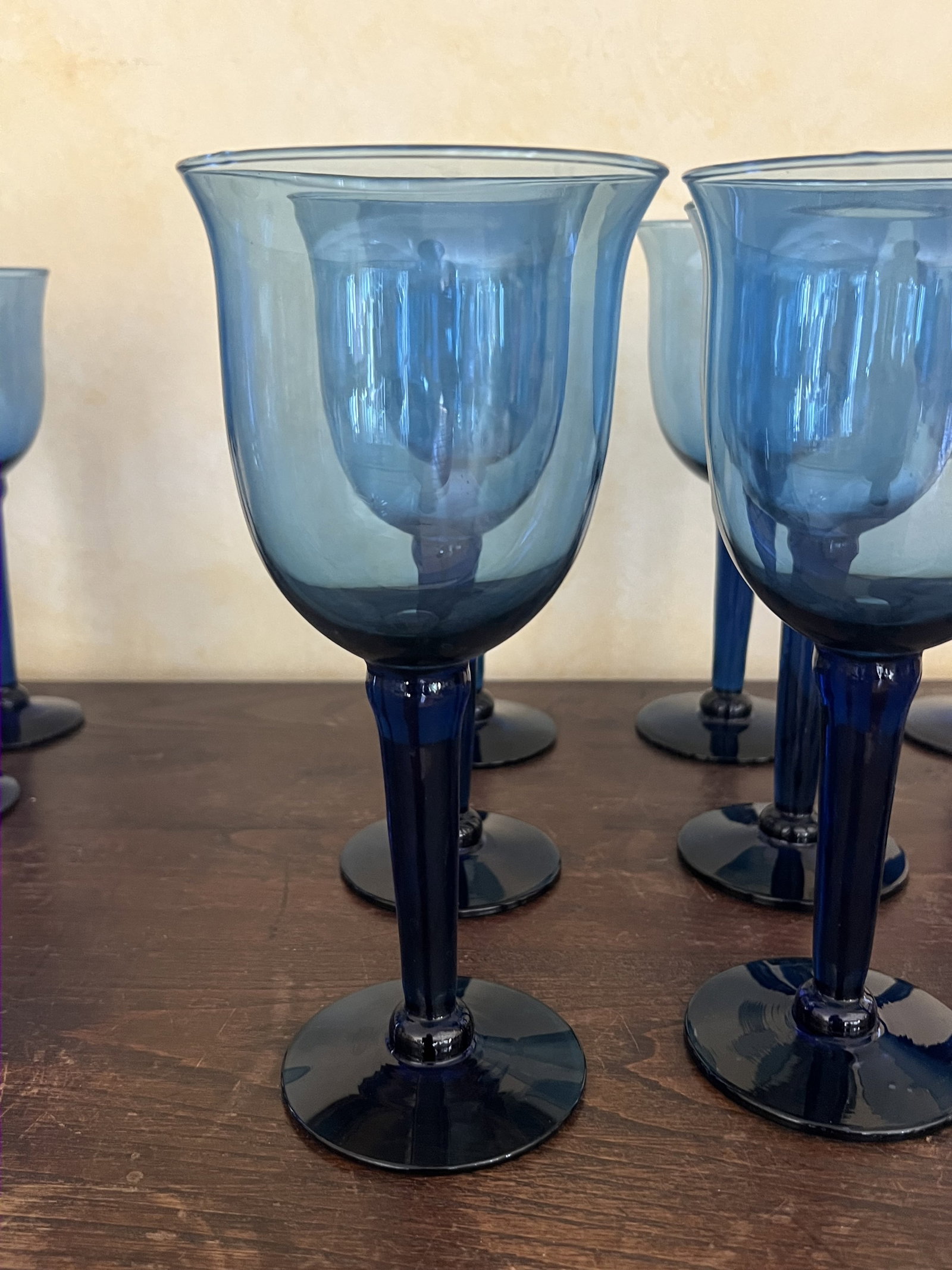 Cobalt Blue Wine Glasses - 2