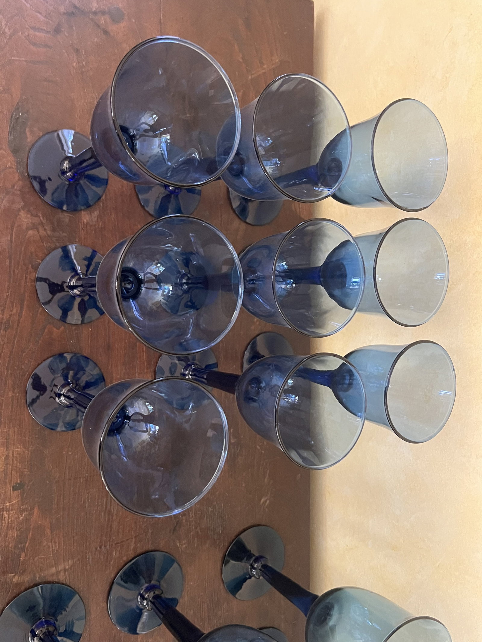Cobalt Blue Wine Glasses - 7