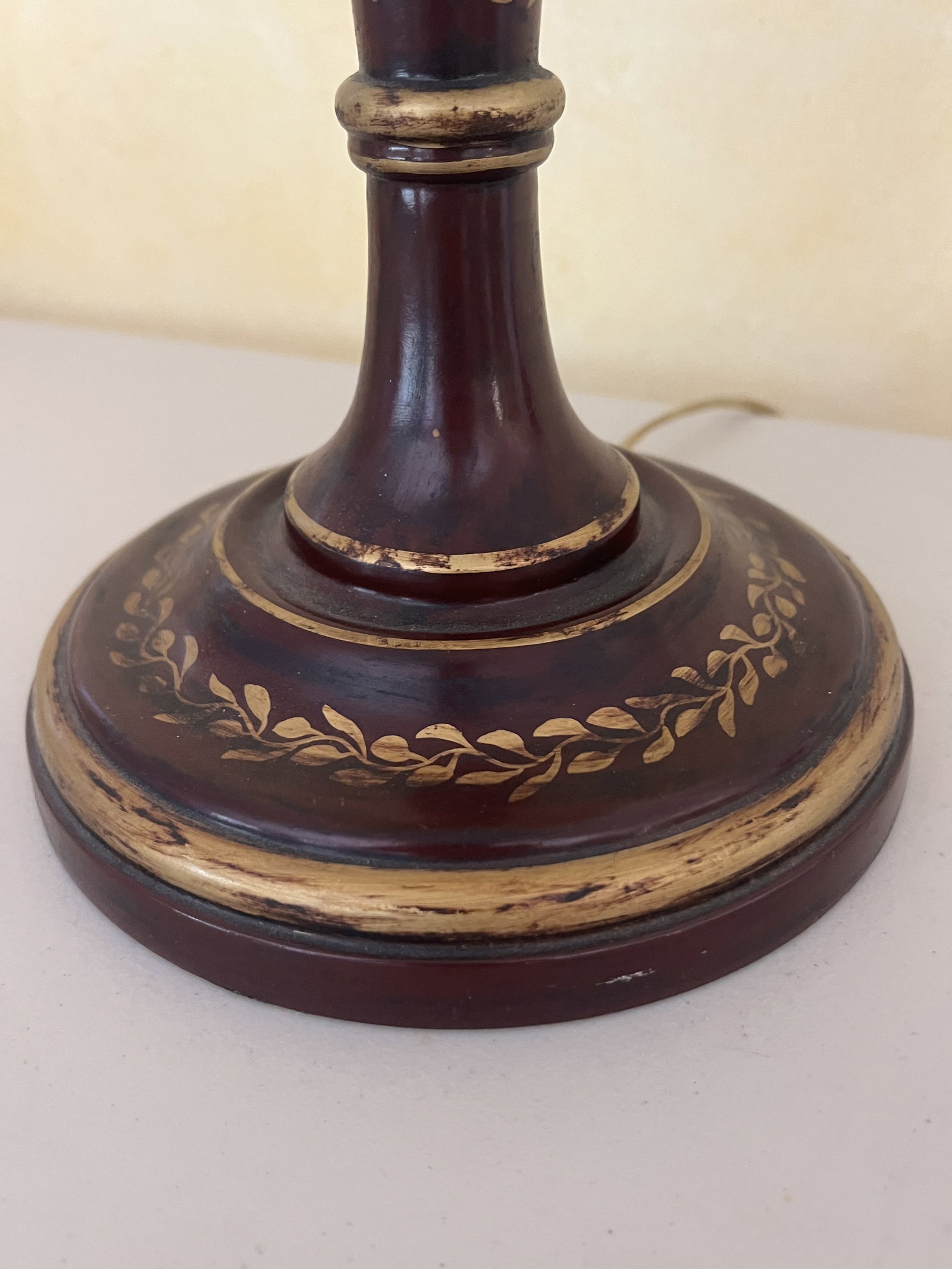 Red Tole Table Lamp - 3